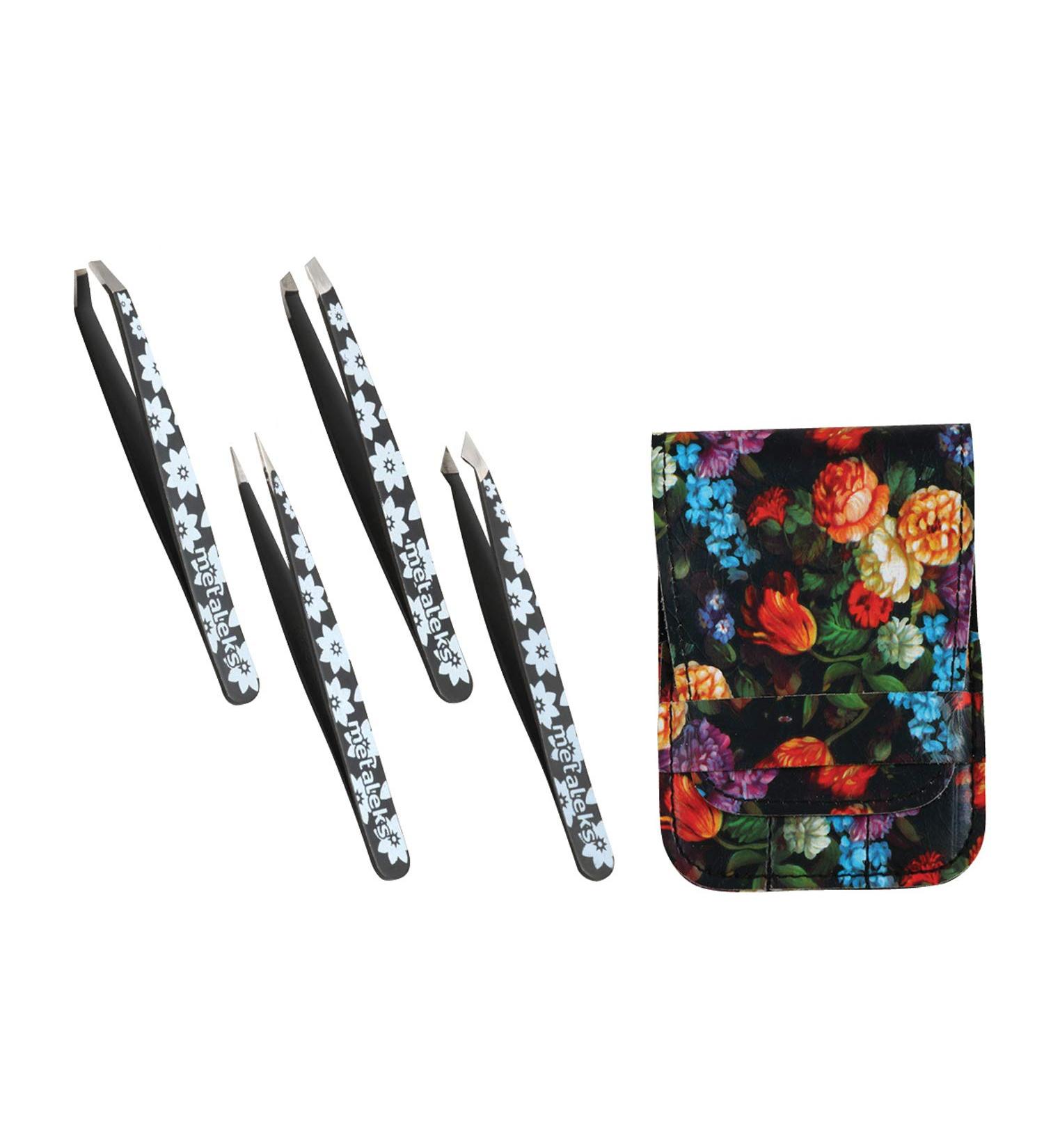 Metaleks 4-Piece Tweezers Set - Precision Stainless Steel Tweezers - Buy Online on GoSupps.com