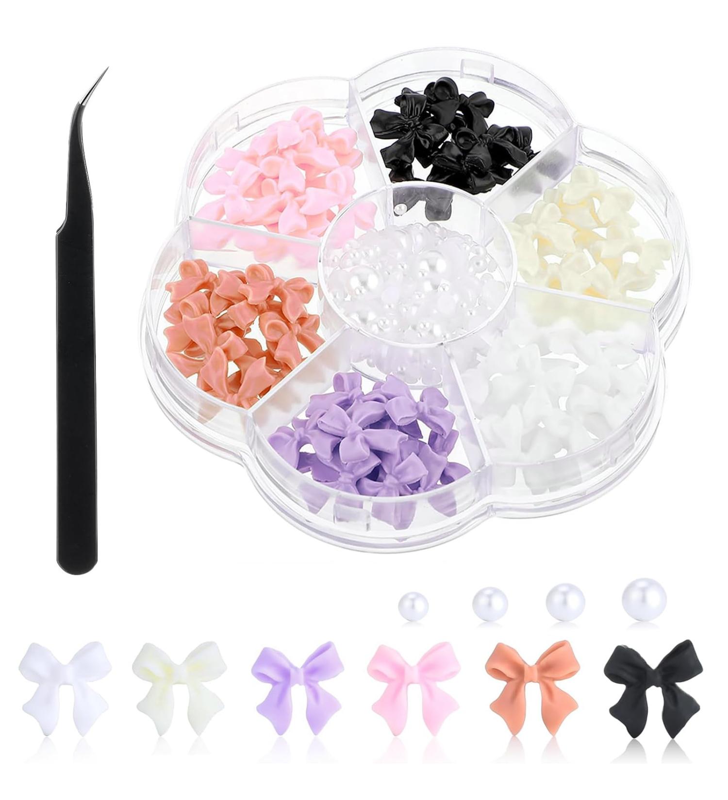 Nayyana Colorful 3D Loop Nodel Plug Stones - Nail Art DIY Jewelry Decoration & Trailer Set - Buy Online on GoSupps.com