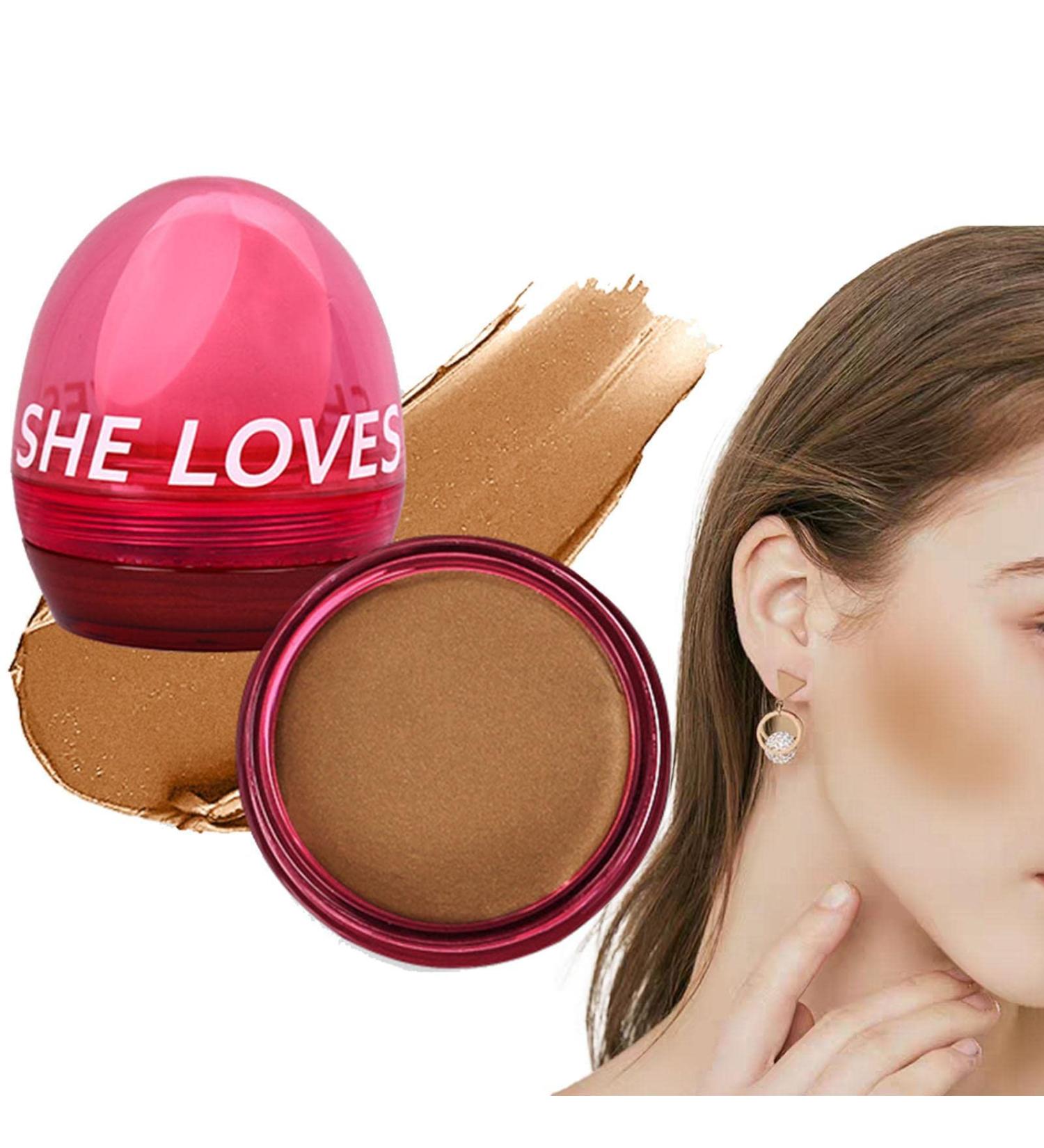 Powder Blusher Monochrome Lightweight Blusher for Women No Smudging Easily Blush Palette for Dating Home Working Shopping Gathering Traveling Haoying 02# Golden Brown - Buy Online on GoSupps.com