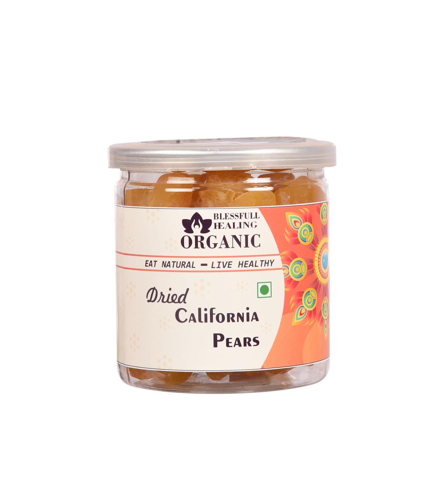 Blessfull Healing Organic Dried California Pears 300 Gram Airtight Container (Packing May Vary) - Buy Online on GoSupps.com