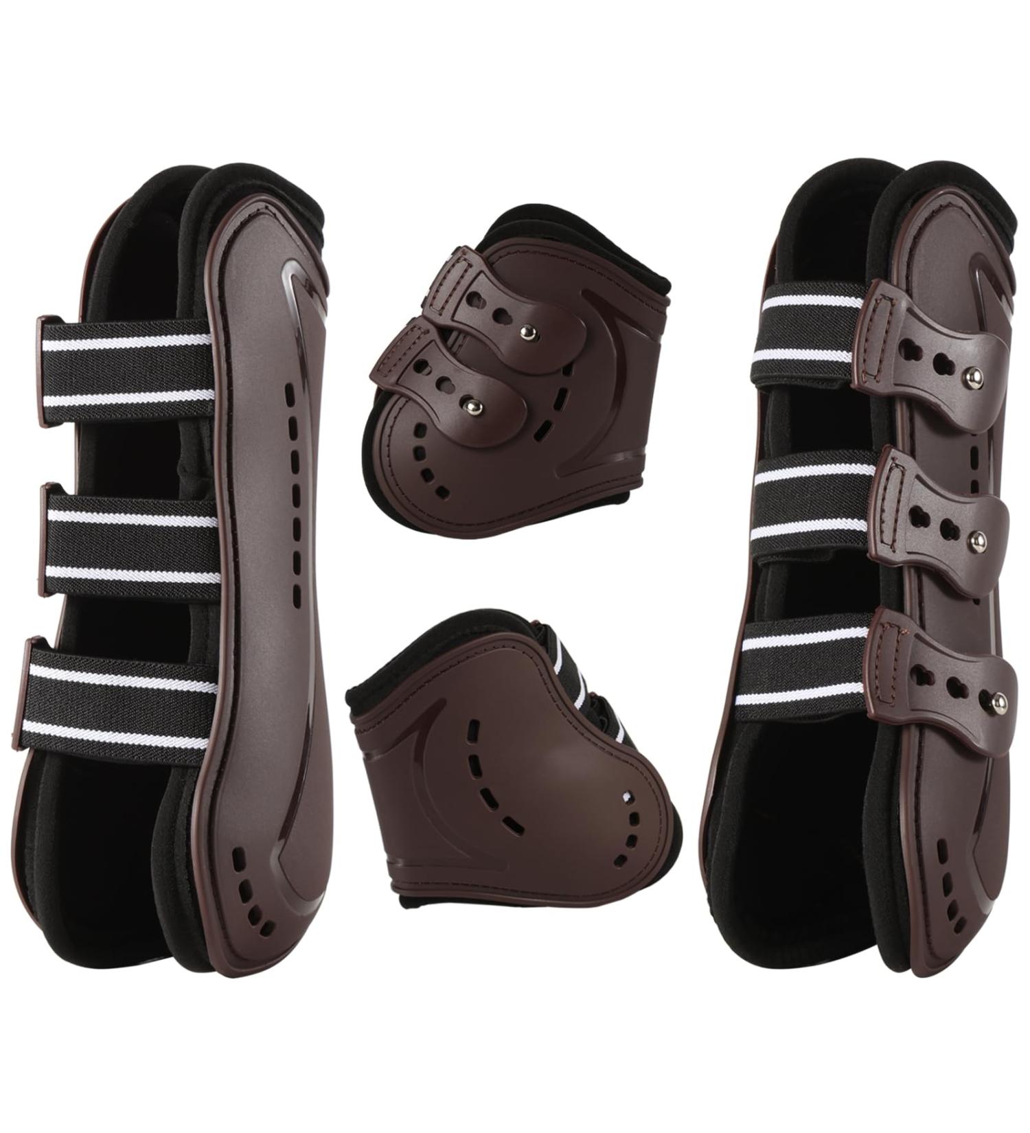 Free Gaiters & String Caps Set | Impact Protection Horse Boots | Neoprene Tendon Guards for Jumping Riding & Dressage - Buy Online on GoSupps.com