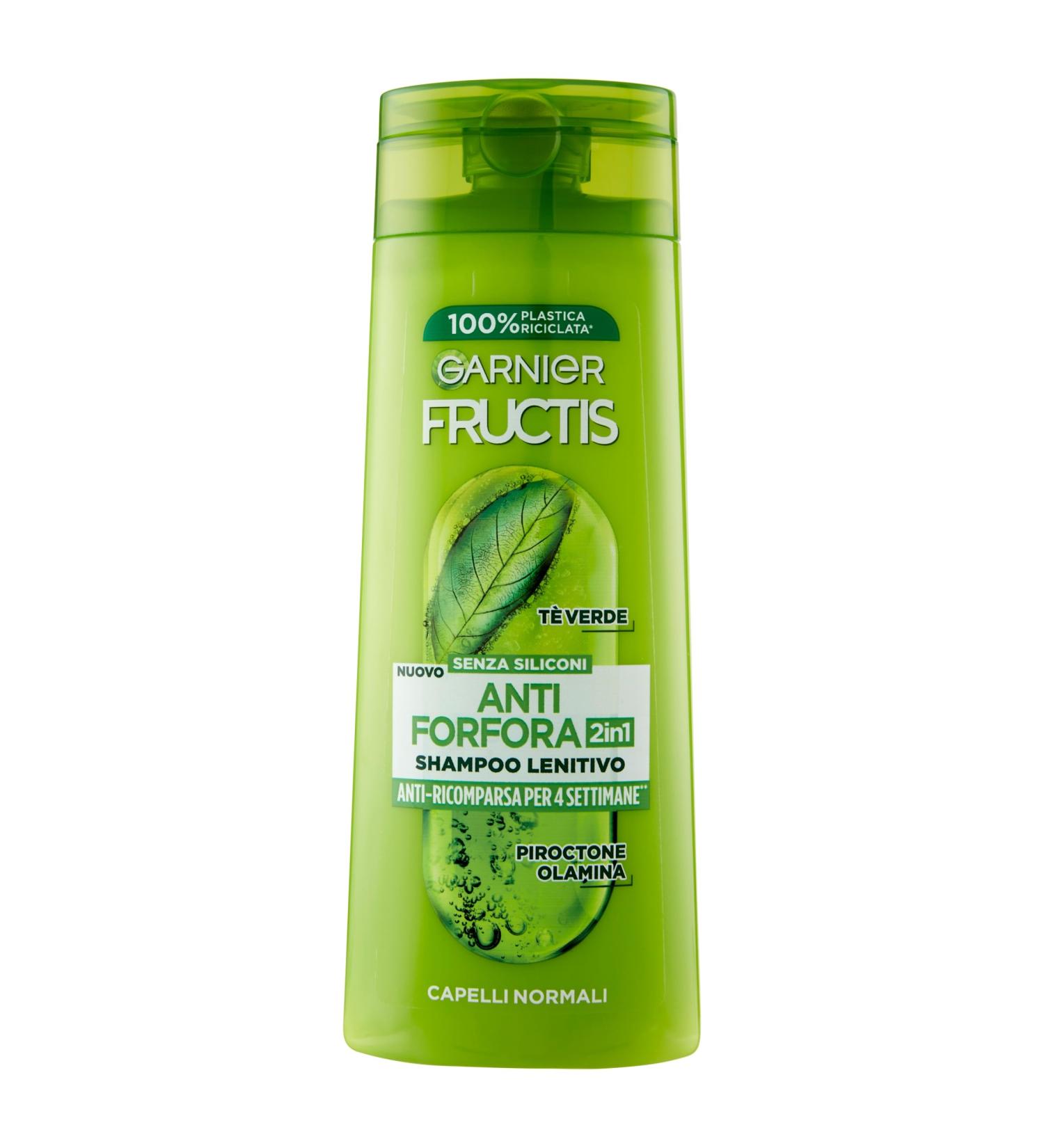Garnier Garnier Fructis 2-in-1 Soothing Shampoo for Normal Hair Anti-Dandruff Action with Green Tea and Pyroctone Olina 250 ml