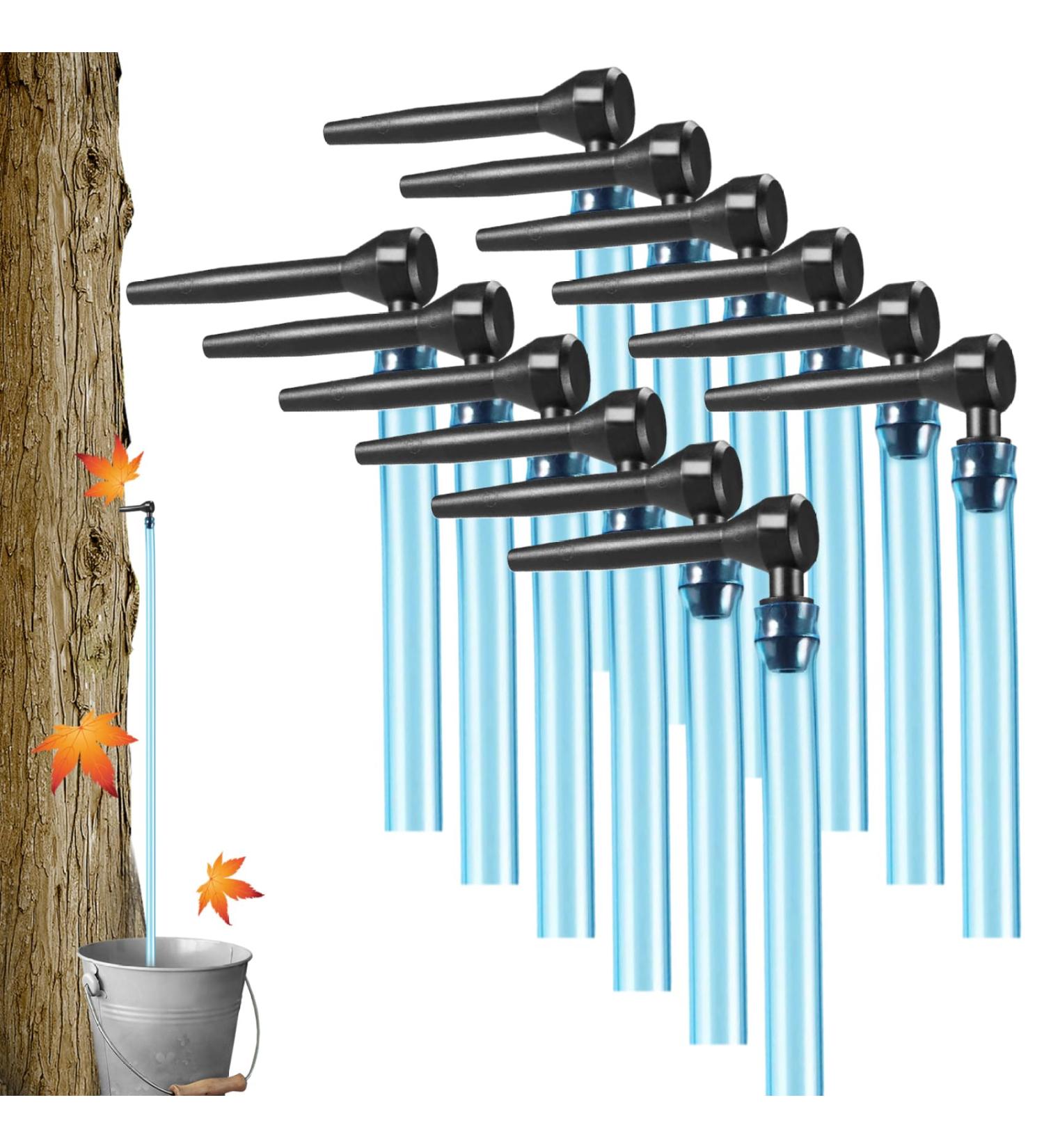 Maple Syrup Taps with 24in Tubes 12 Set Food Grade Non-Slip Maple Syrup Tapping Kit L-Shaped Tree Taps for Syrup Maple Syrup Supplies - Buy Online on GoSupps.com