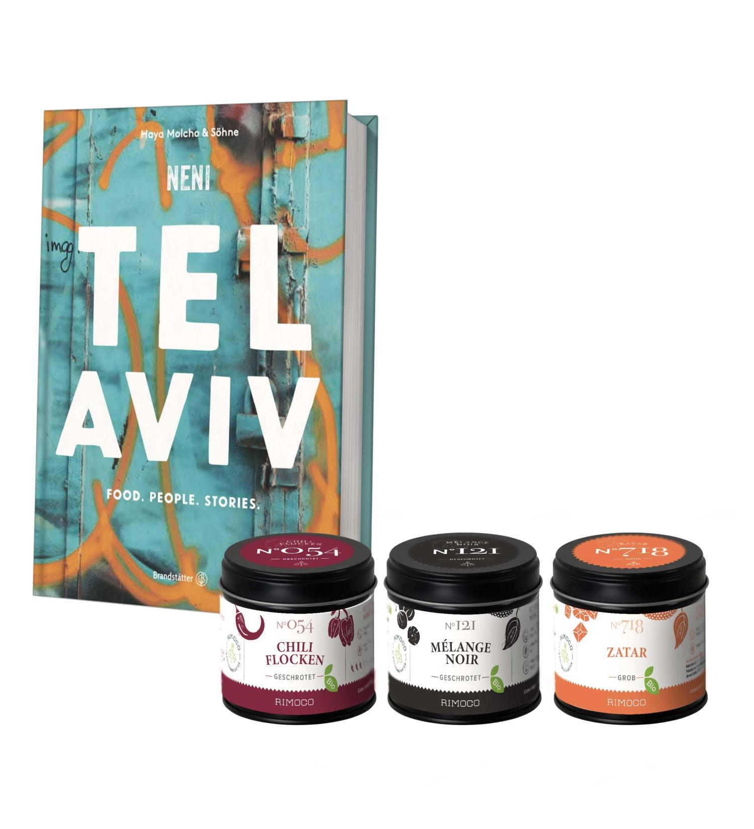 Rimoco Spice Gift Set 'Tel Aviv' Neni Tel Aviv Cookbook & Organic Spices | International Shipping - Buy Online on GoSupps.com