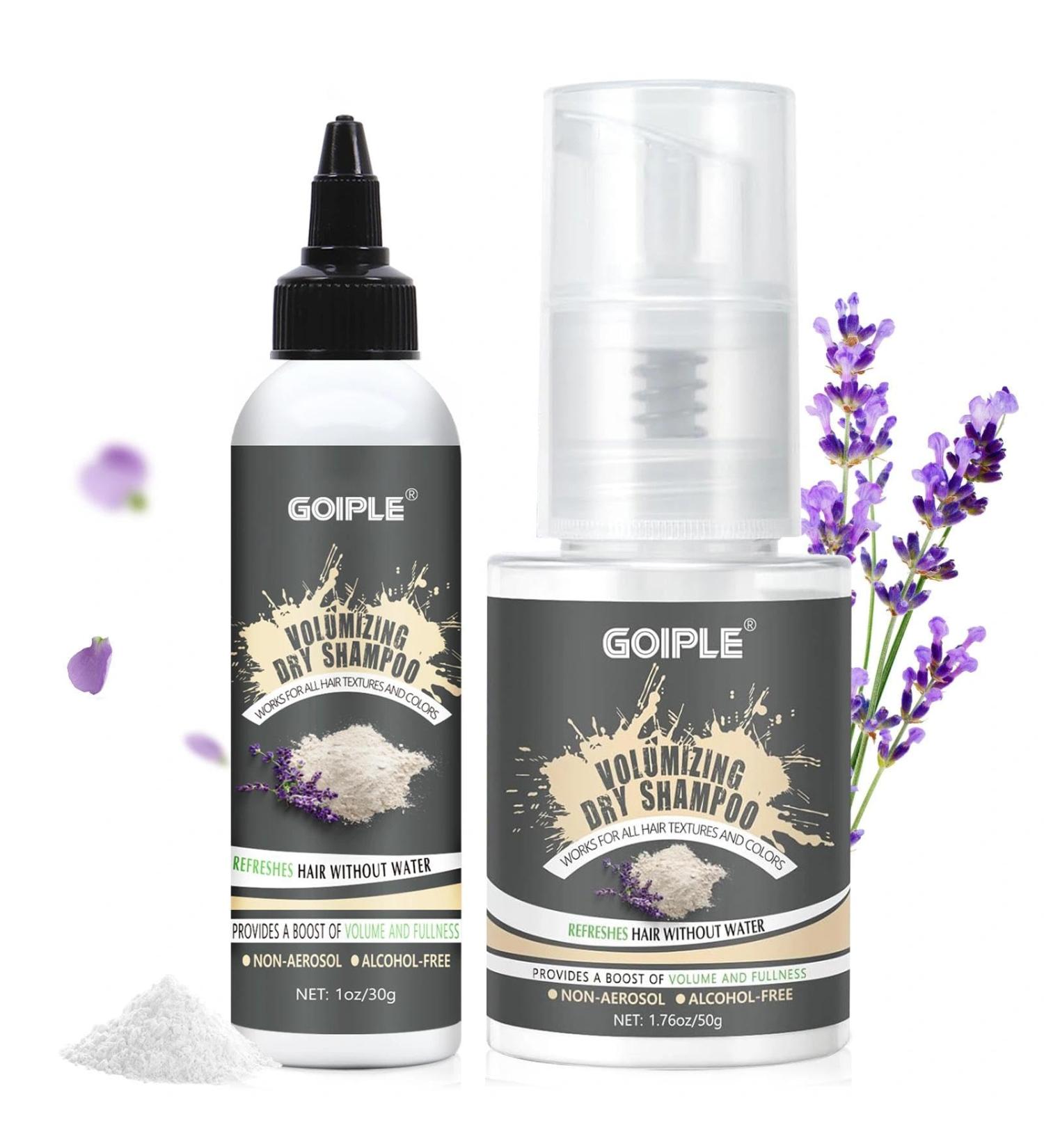 Shampoing Sec Volumisant en Poudre Durable et Sans A rosol Cheveux Secs Pour Femmes & Hommes Matifiant Instantan & Liftant les Racines des Cheveux Gras pour des Cheveux Rafra chis (1+1 76 OZ) - Buy Online on GoSupps.com