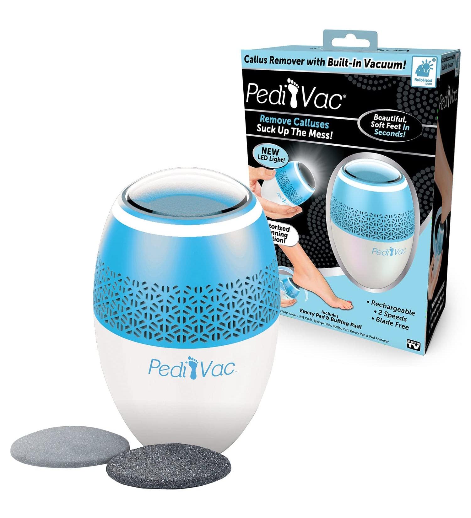 Pedi Vac by Ped Egg - Electric Callus Remover with Built-in Vacuum for Mess-Free Exfoliation - Buy Online on GoSupps.com