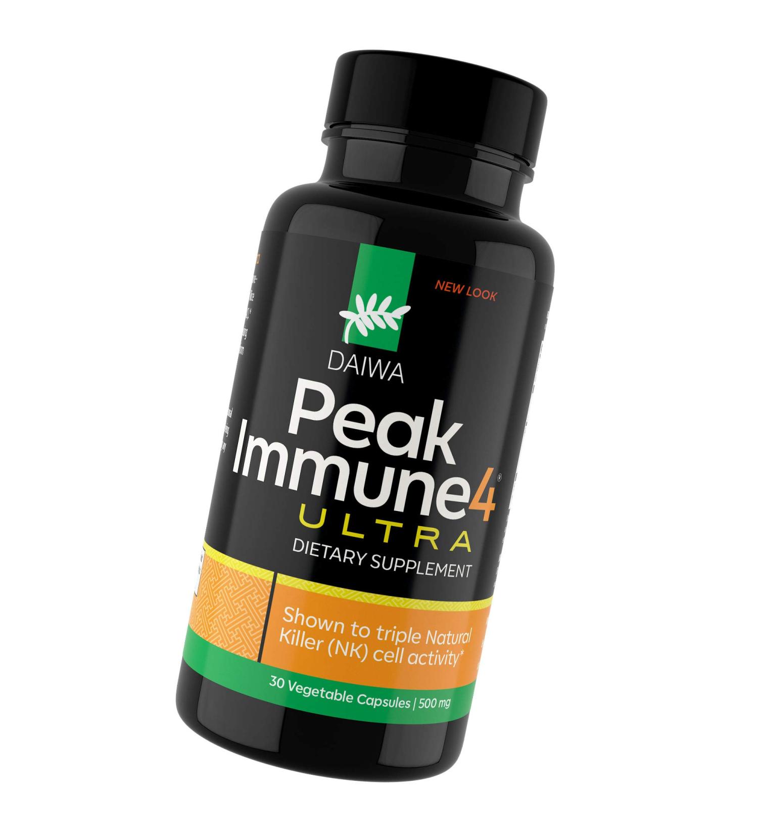Daiwa PeakImmune4 Natural Immune Support Supplement | Enhances NK Cell Function with RBAC Rice Branand Mycelia Extract from Shiitake Mushrooms | Ultra Strength PeakImmune4 Ultra 30 Count (Pack of 1) - Buy Online on GoSupps.com