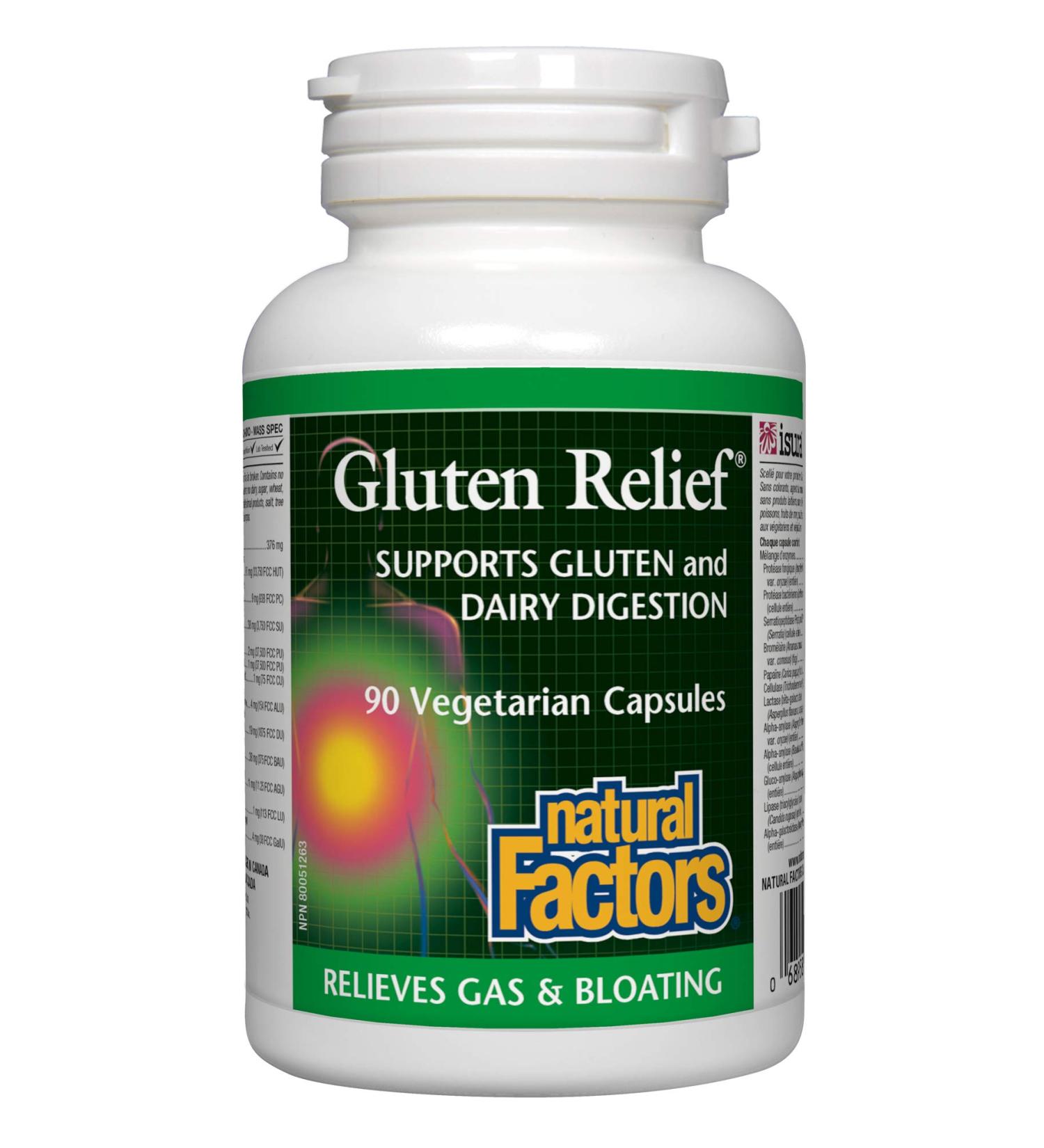 Gluten Relief (90Capsules) Brand: Natural Factors - Buy Online on GoSupps.com