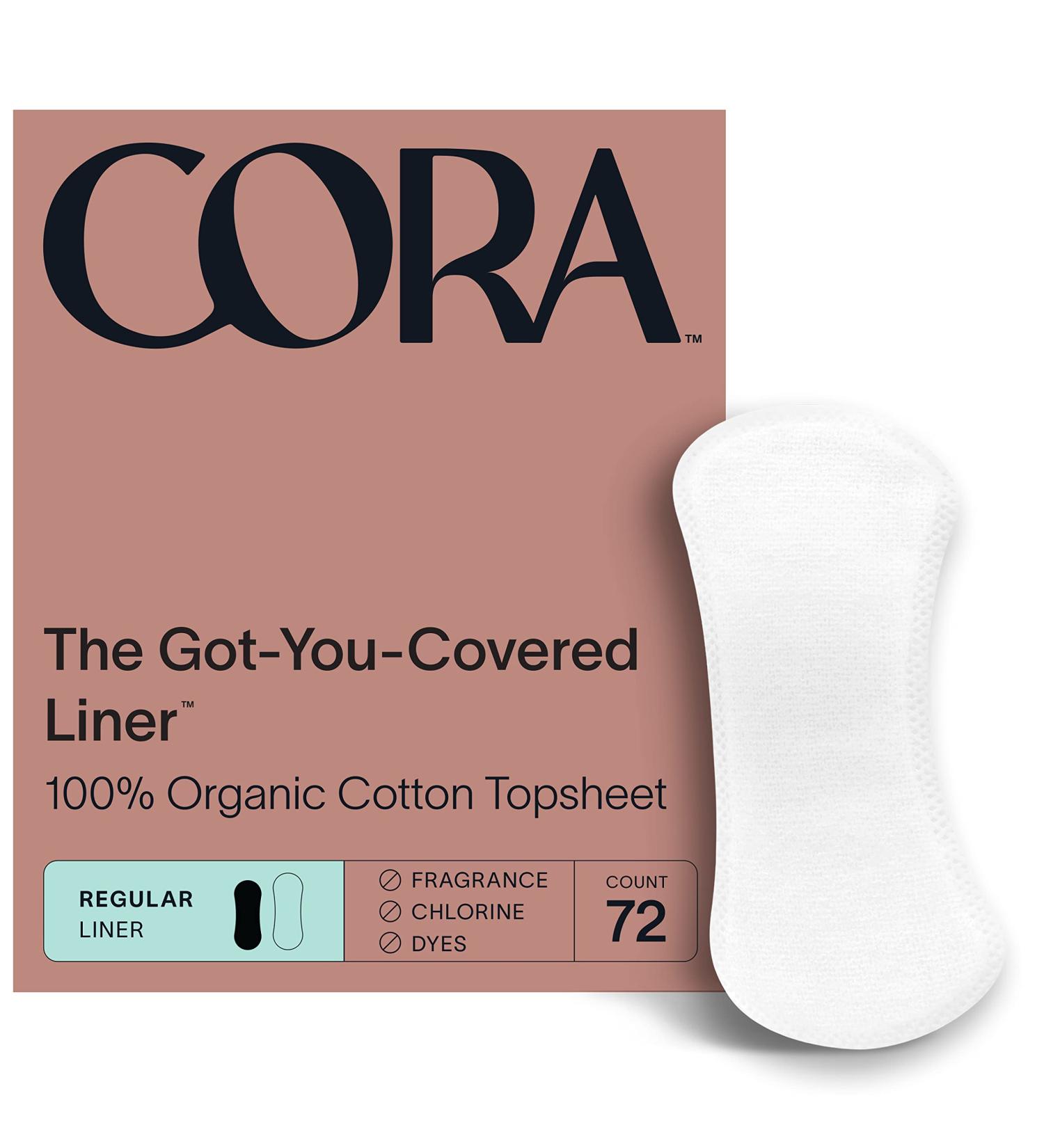 Organic Cotton Cora Period Liners - 72 Regular Ultra Thin Absorbent Liners - Buy Online on GoSupps.com