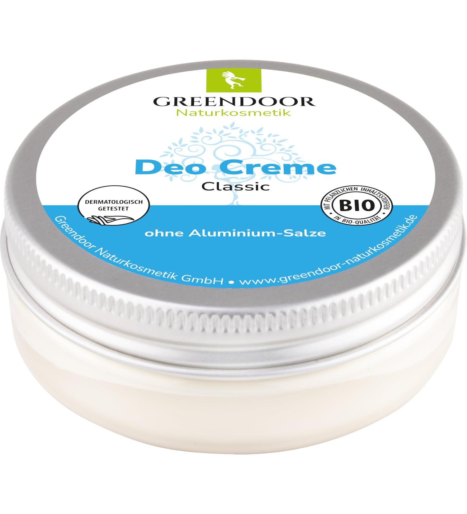 50 ml Greendoor cream deodorant WITHOUT ALUMINUM salts very effective against perspiration odor vegan natural preservative-free alcohol-free ORGANIC deodorant not tested on animals - Buy Online on GoSupps.com