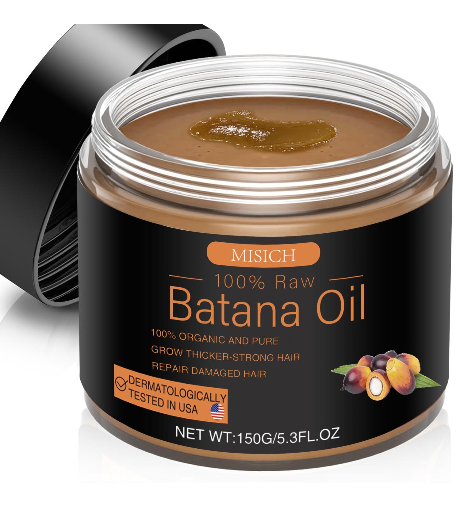 Raw Batana Oil for Hair Growth | 100% Natural & Organic Dr. Sebi Batana Oil - Unrefined Hair Growth Oil for Men & Women | 5.3 oz - Buy Online on GoSupps.com