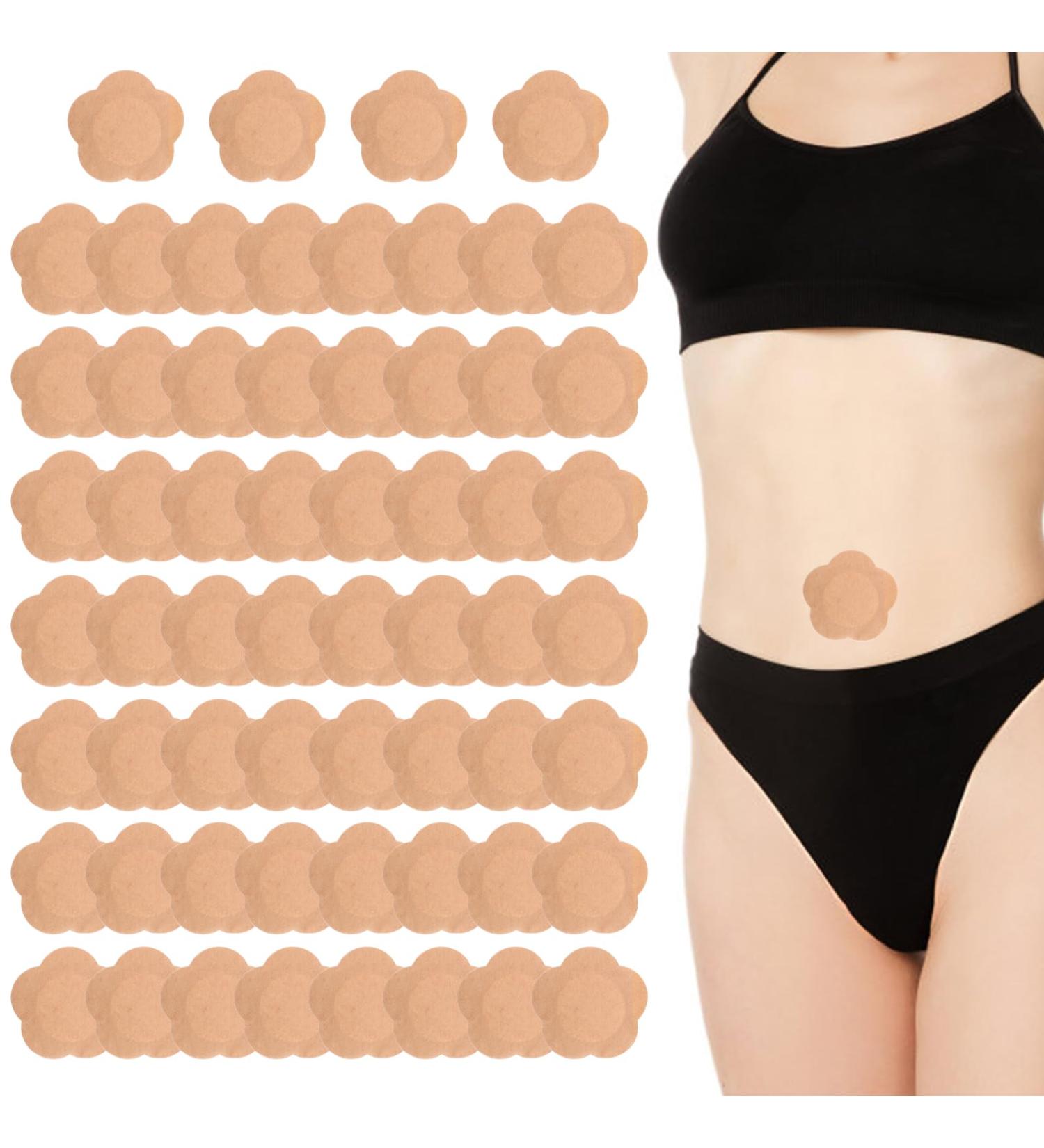 lasuroa 60 Pcs Plum Blossom Castor Oil Pack Wrap for Belly Button Self-Adhesive Disposable Spunlace Cloth Castor Oil Belly Button Patch with Cotton Oils Not Included (Skin Color) - Buy Online on GoSupps.com