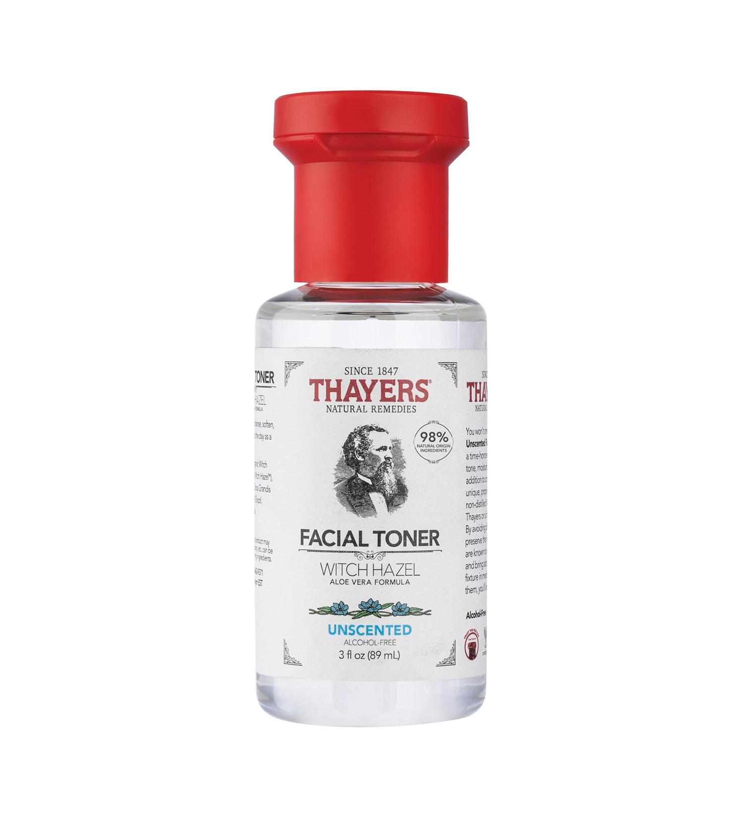 THAYERS Alcohol-Free Witch Hazel Toner with Aloe Vera - Unscented, 3 oz Trial Size - Buy Online on GoSupps.com
