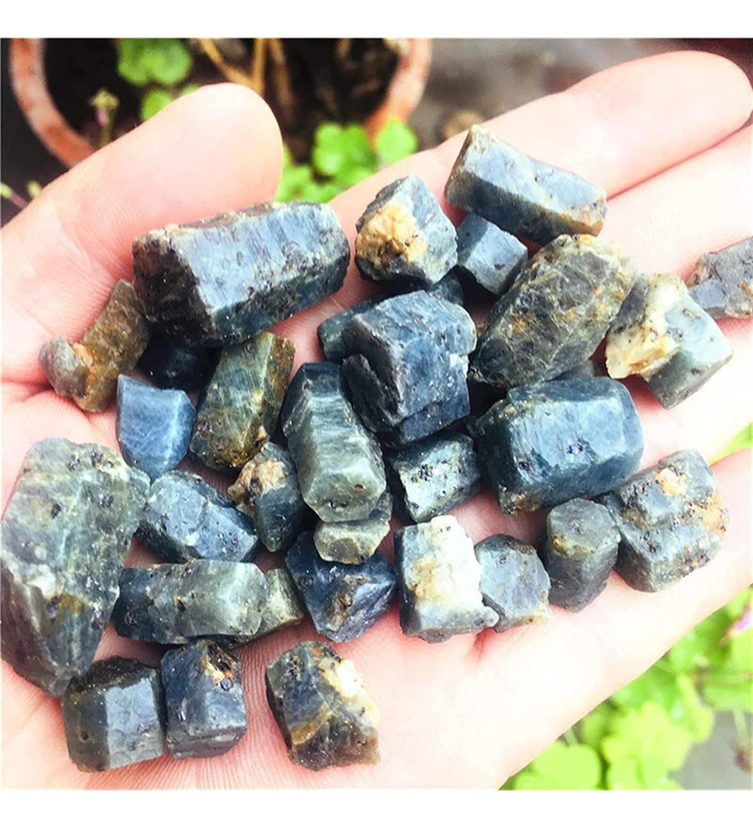 Minerals Stones 100g Natural Blue Corundum Einkristall Raw Stone Exemplar Sapphire raw Crystal raw Stone Crystal Stones Decoration Draw QINTINYIN (Size : 50g) - Buy Online on GoSupps.com