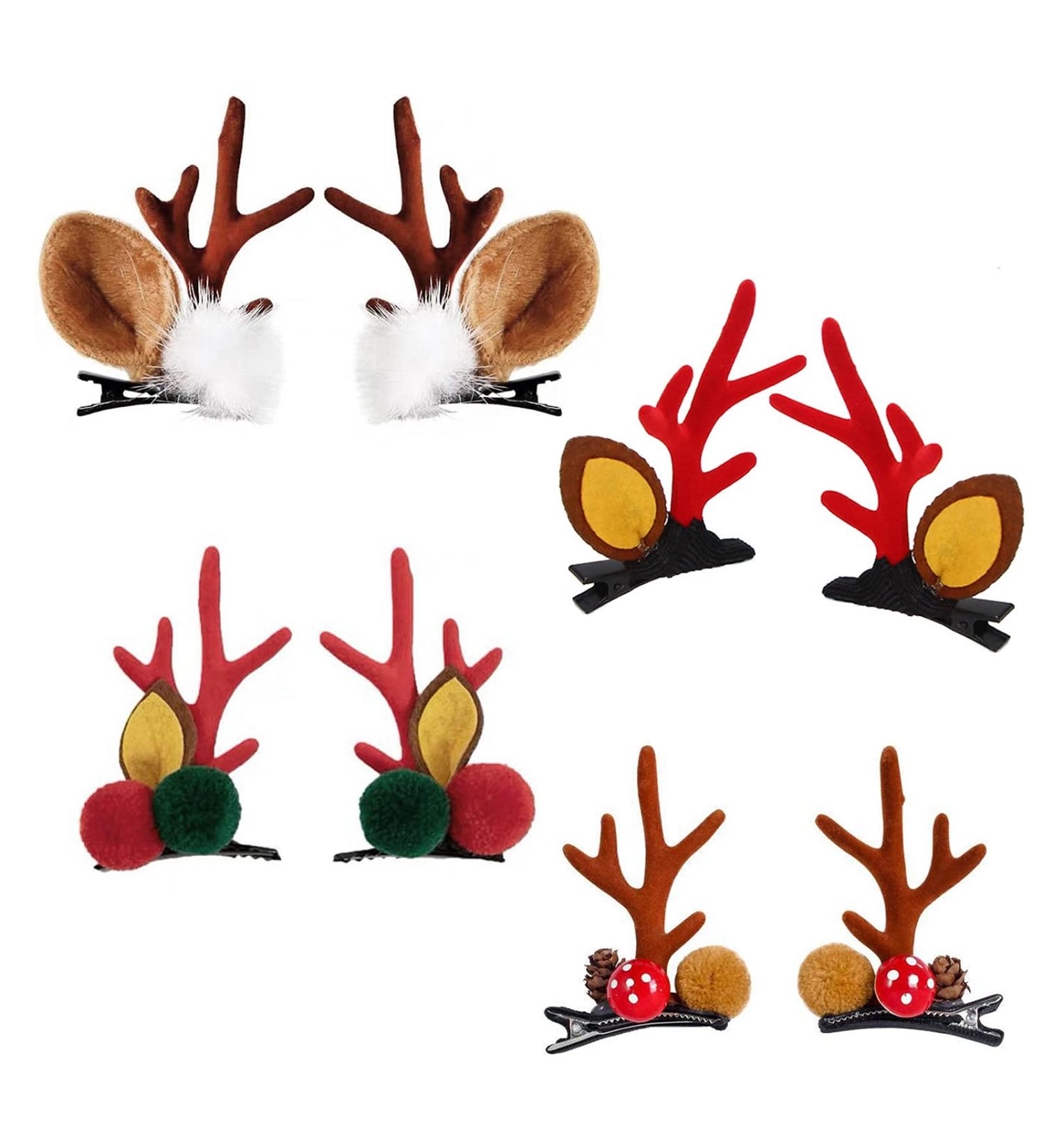 8-Piece Christmas Hair Clips Set - Festive Hair Accessories for Girls Women & Babies | Cheeky Holiday Headgear - Buy Online on GoSupps.com