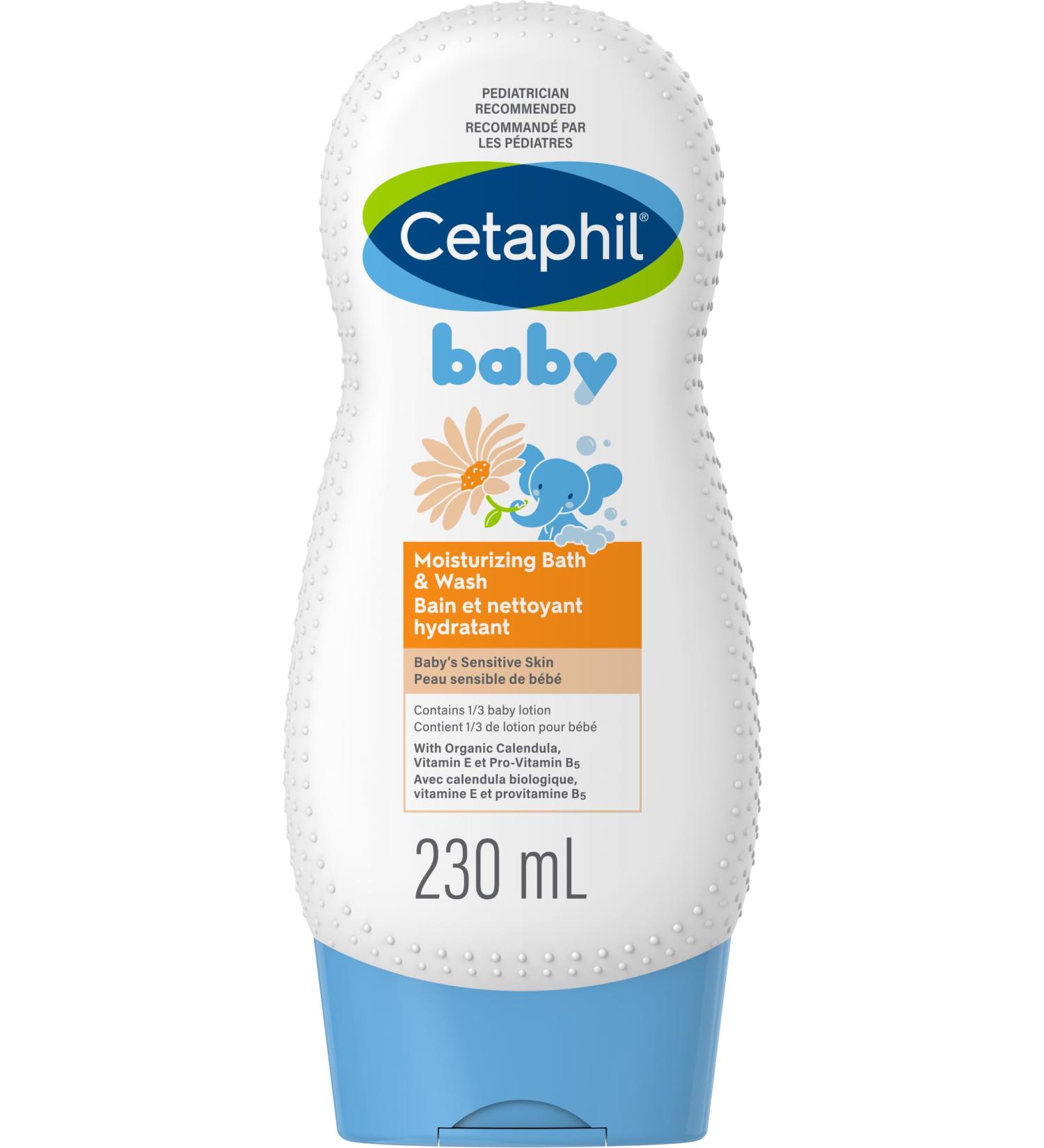 Cetaphil Baby Moisturizing Bath and Wash with Organic Calendula Vitamin E and Vitamin B5 - Soothes Sensitive Dry Skin - Paraben Colourant and Mineral Oil Free 230ml 230 ml (Pack of 1) Moisturizing Body Wash - Buy Online on GoSupps.com