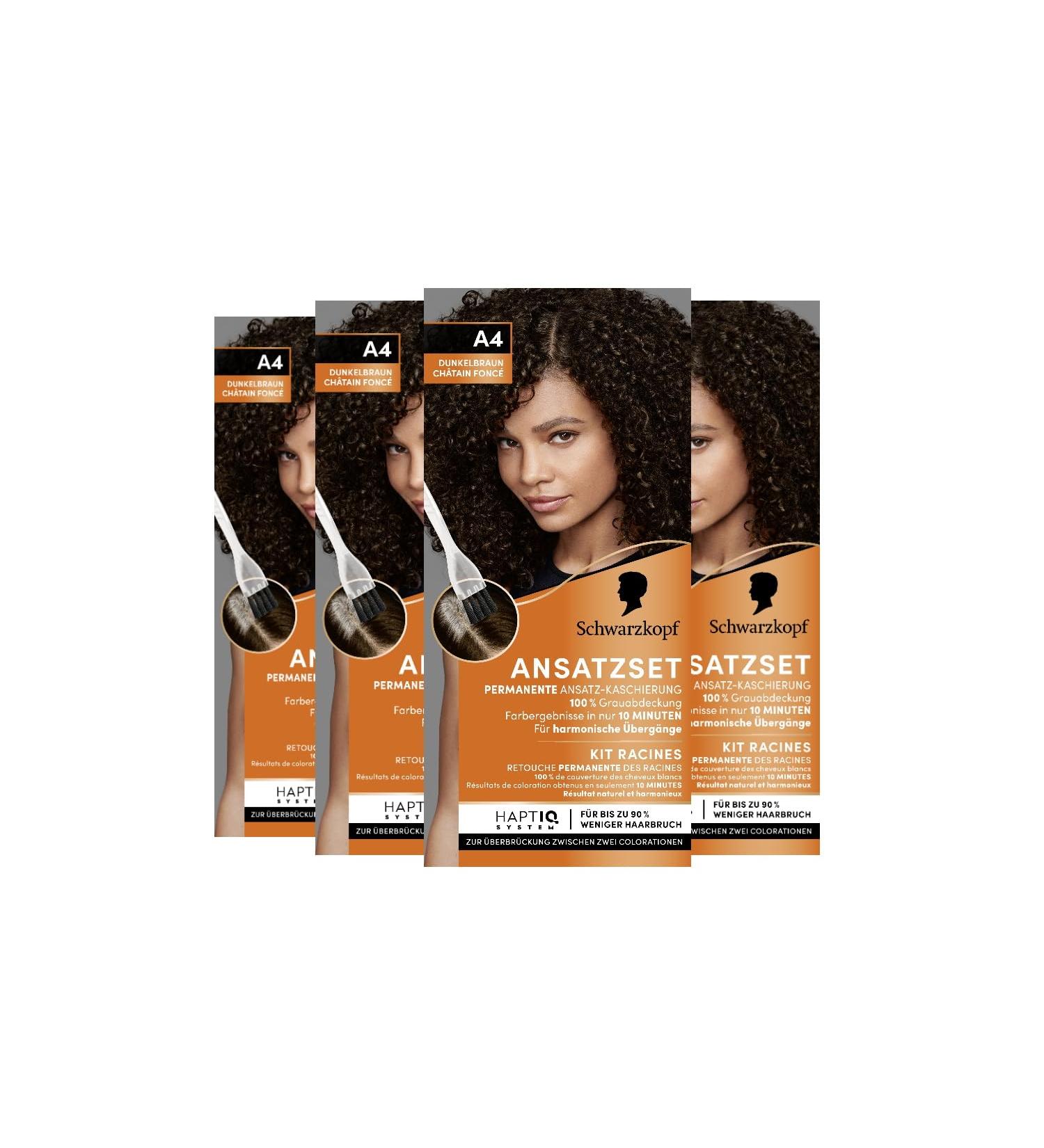 handle Schwarzkopf Startup set A4 dark brown level 3 4 x 45 ml durable hair color for the roots camouflage in just 10 minutes startup color for harmonious transitions 45 ml 4er Pack - Buy Online on GoSupps.com