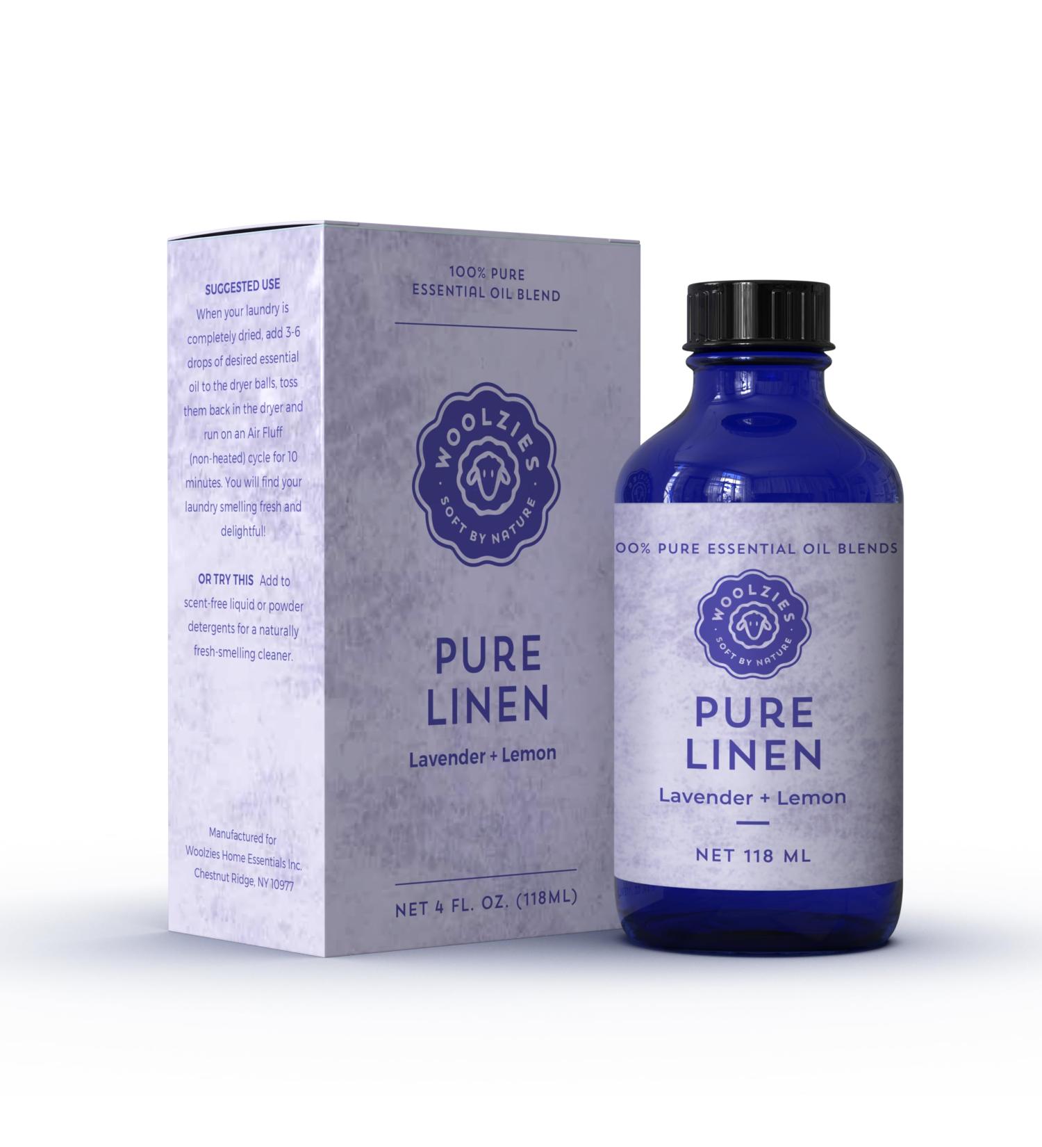 Laundry Essential Oil Blend: Use with Wool Dryer Balls or Oil Diffuser Elevate Your Laundry with All-Natural Aromatherapy Scents | 1 Fl oz (4 Fl Oz Pure Linen)