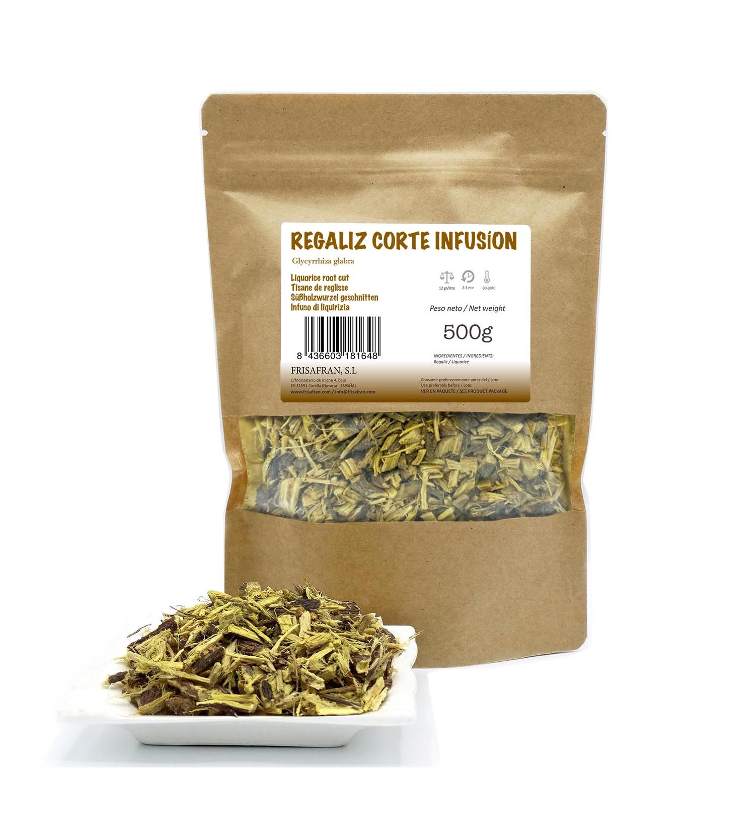 FRISAFRAN Corte Licorice Infusion Sliced licorice root tea Digestion Detox licorice infusion licorice infusion Licorice Licorice root Directly from the producer 500g - Buy Online on GoSupps.com