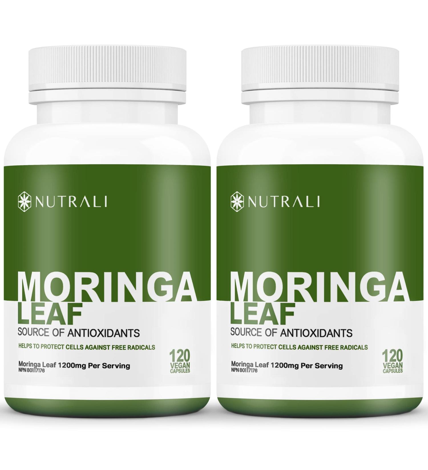 ORGANIC MORINGA LEAF Capsules 1200mg High Potency (2 x 600mg) for Liver Detox Cleanse Gut Health Hormone Balance Gluten Free Non-GMO Vegan-Friendly Antioxidant Supplement -240 Capsules 240 count (Pack of 1) - Buy Online on GoSupps.com