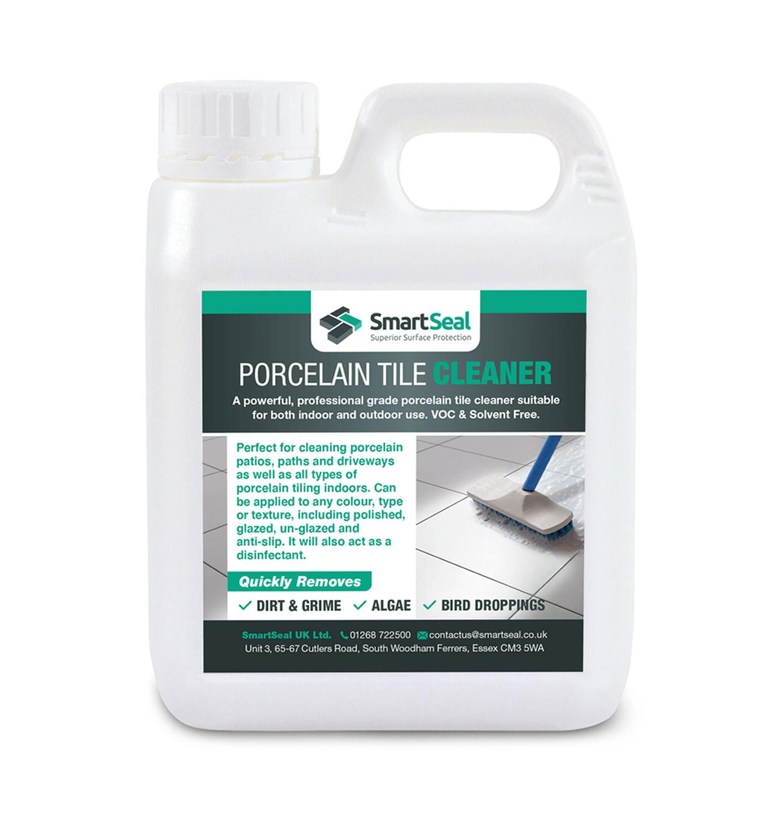 Smartseal Porcelain Patio Cleaner - Premium Porcelain Tile Cleaner - Ultimate Tile Cleaner Solution Ideal For Patios Paths Driveways And Indoor Tiles - (1 Litre) 1 l (Pack of 1) - Buy Online on GoSupps.com