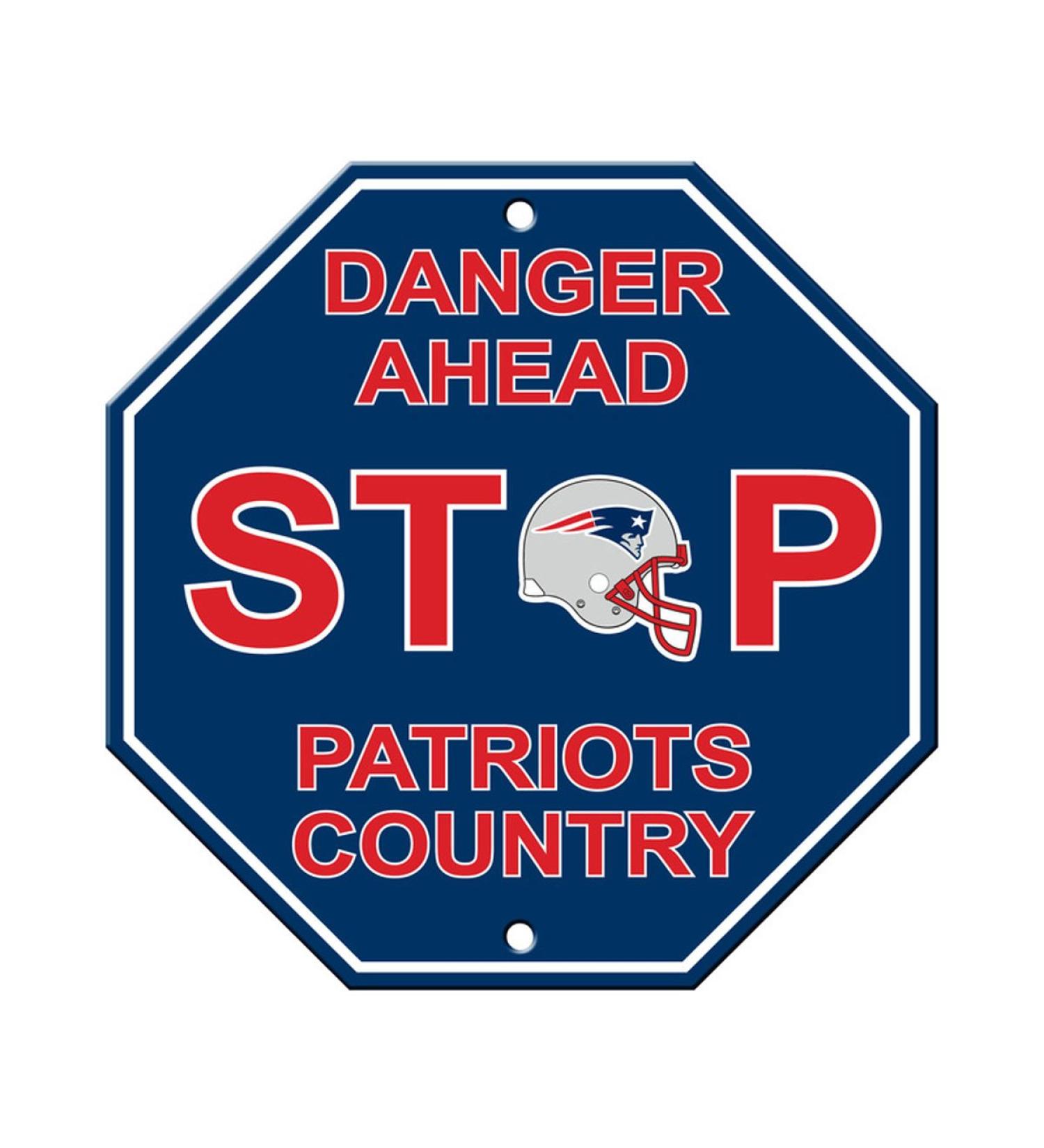 Fremont Die NFL Arizona Cardinals Stop Sign 12" x 12" NFL New England Patriots Stop Sign