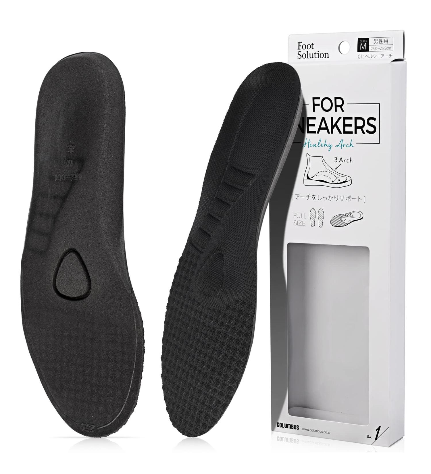 BOOT BLACK Women's Arch Support Insoles - Relief for Flat Feet & Foot Pain (Size 6-6.5) - Buy Online on GoSupps.com