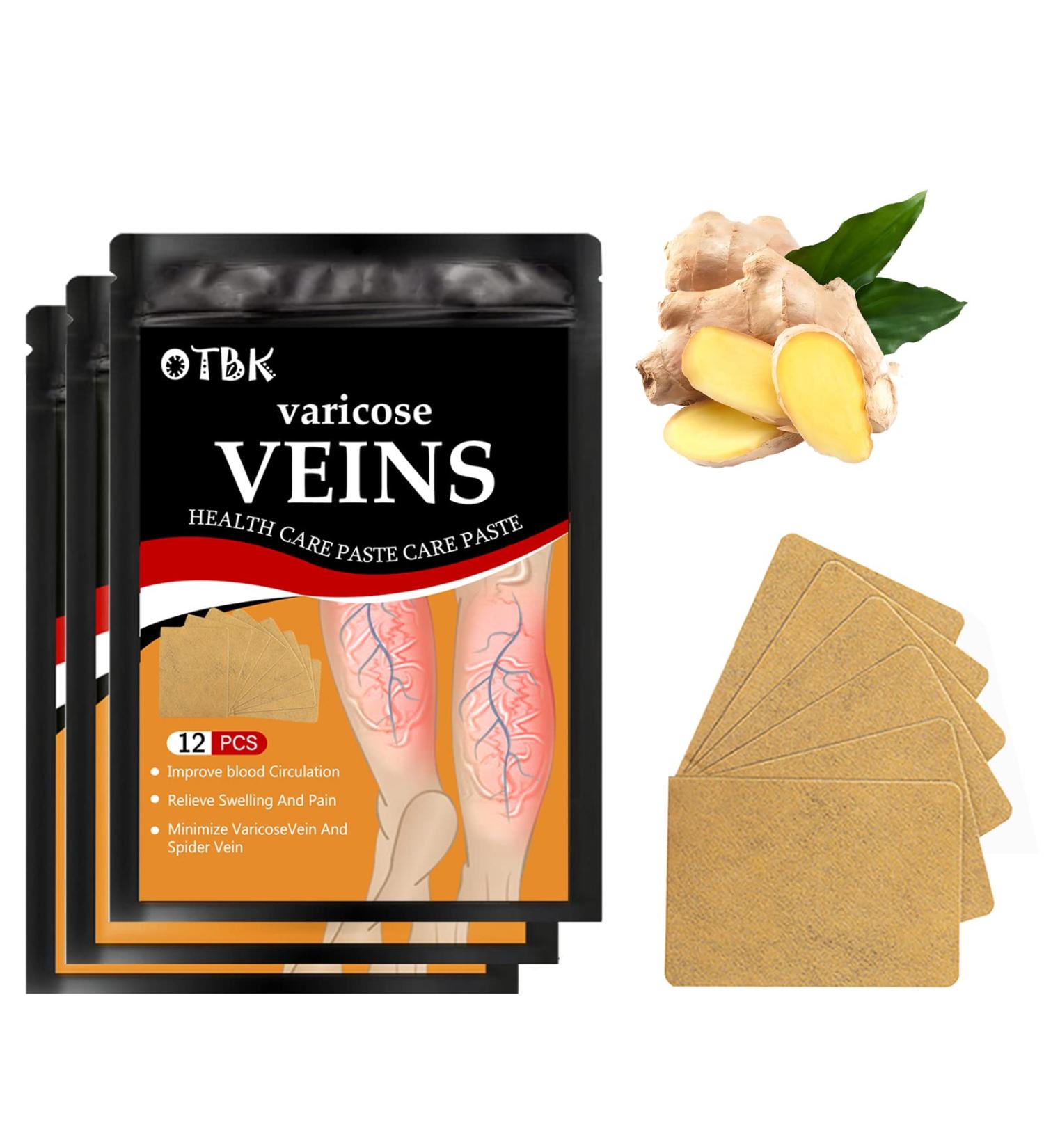 OTBK Varicose Vein Treatment Patch (36pcs) | Leg Spider Vein Removal | Improve Blood Circulation & Relieve Fatigue | One Size - Buy Online on GoSupps.com