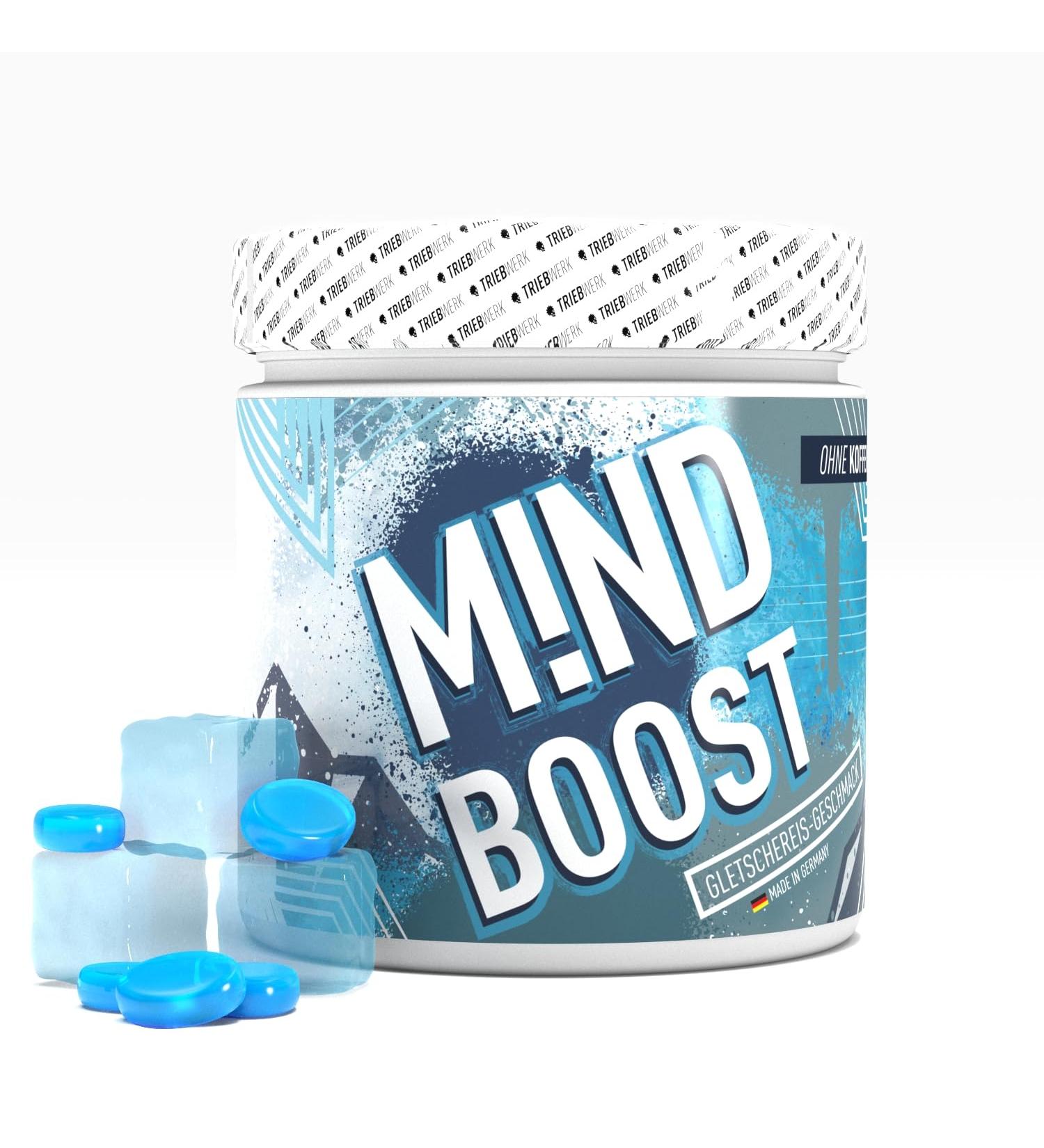 MIND BOOST | Concentration drink | contains 500mg L-tryptophan | Caffeine free | with nootropics (glacier ice)