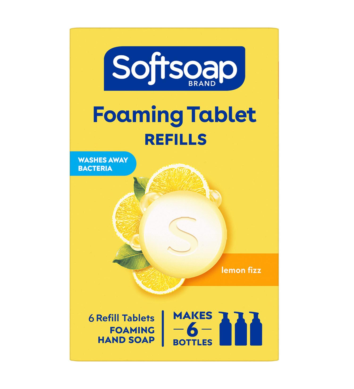 Softsoap Foaming Hand Soap Tablets Refill - Lemon Fizz, 6 Count Pack - Eco-Friendly Hand Soap Tablets - Buy Online on GoSupps.com