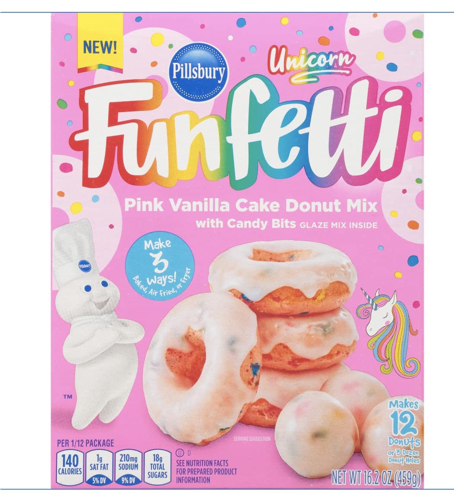 Funfetti Pink Vanilla Cake Donut Mix with Candy Bits 459g - Buy Online on GoSupps.com