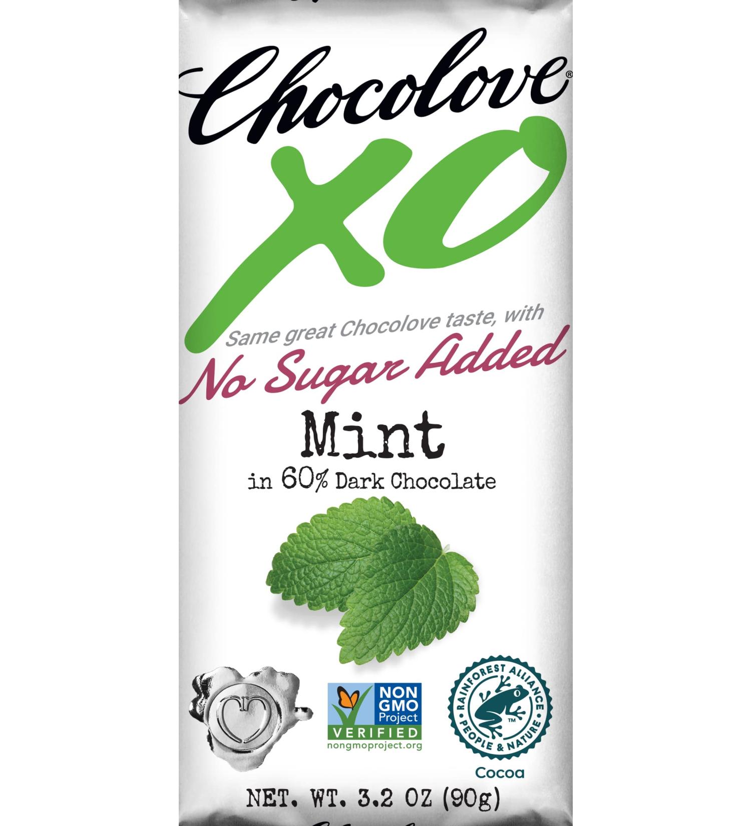 Chocolove XO Mint 60% Dark Chocolate Bar - 3.2 oz (90 g) - Premium Indulgence - Buy Online on GoSupps.com