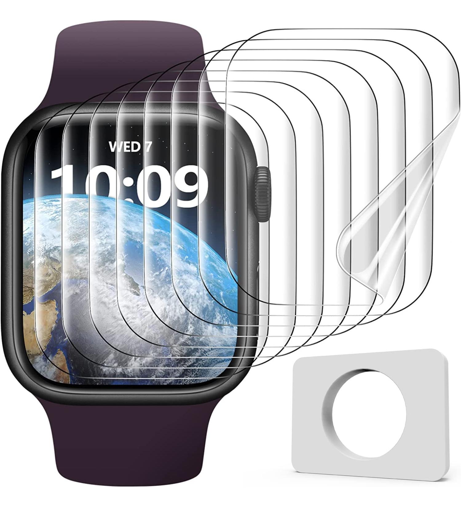 Uyiton 8Pack Apple Watch Series 8/7 Screen Protector 45mm - Military-Grade TPU Film for Scratch & Fingerprint Protection - Bubble-Free, High Touch Screen Clarity - Buy Online on GoSupps.com