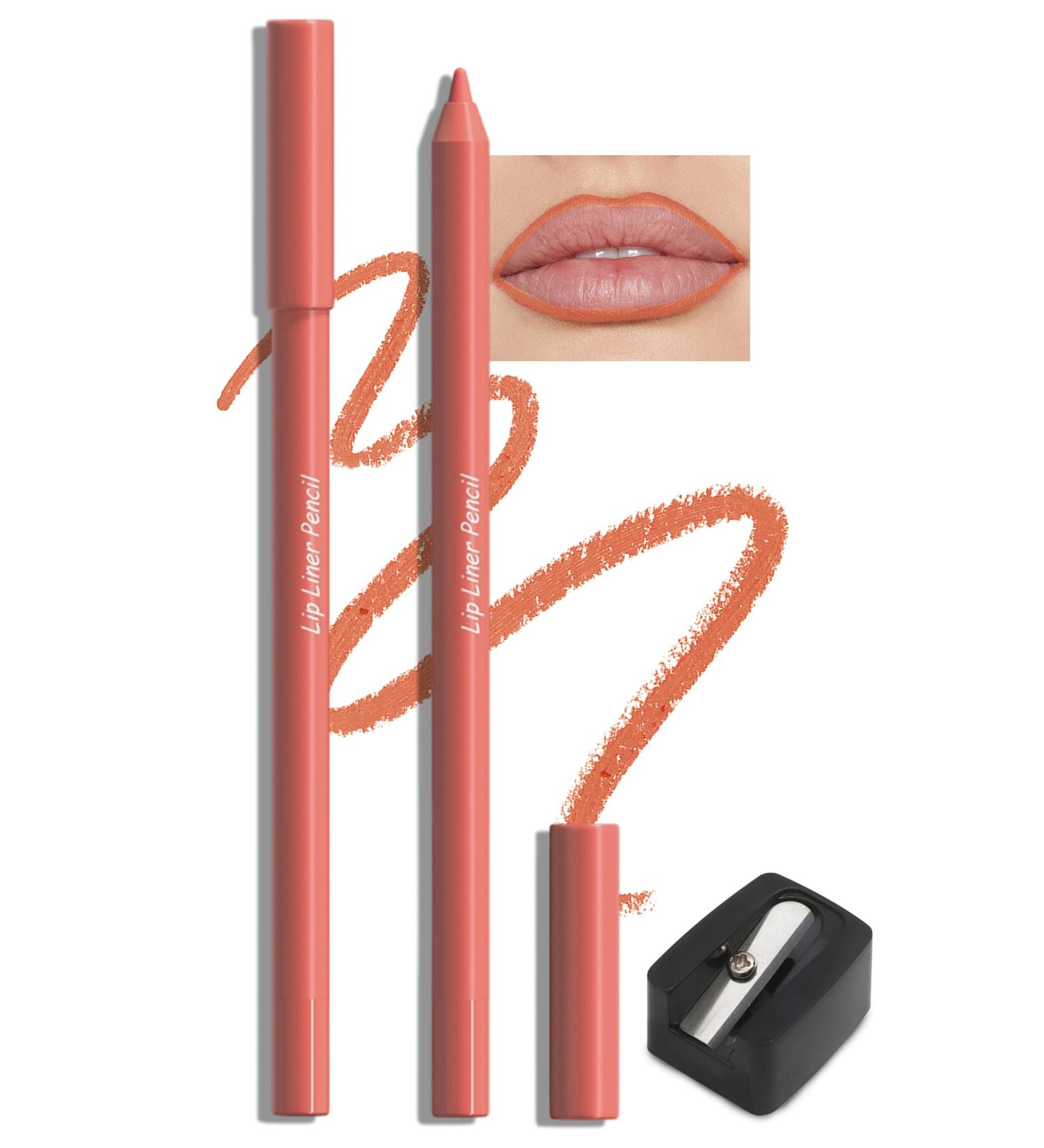 Jutqut Set of 2 matte lip pencils with sharpener water-resistant and long-lasting soft-textured lip pencil for precise application and lip contouring - Buy Online on GoSupps.com