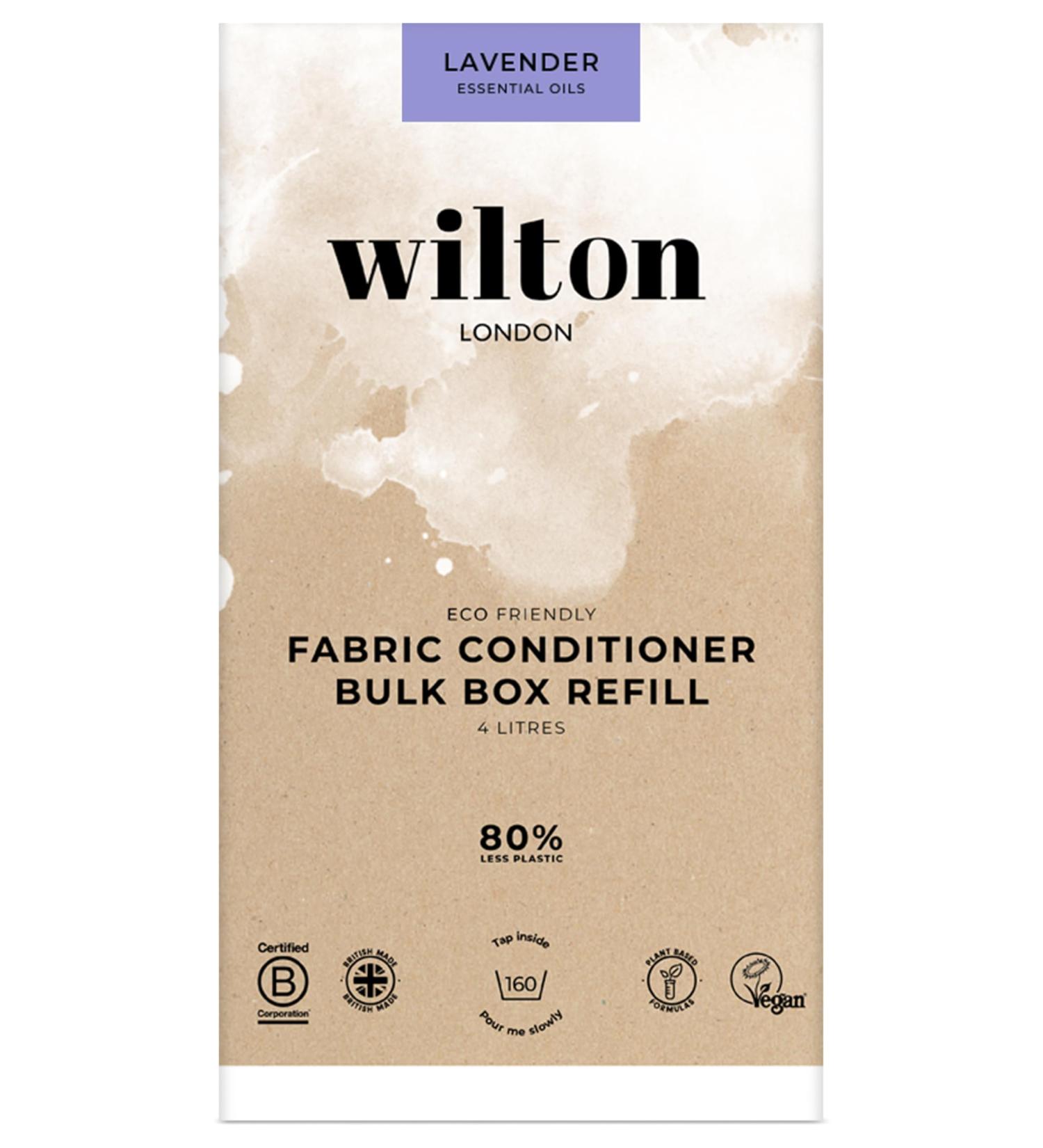 Wilton London Lavender Fabric Conditioner Refills - 160 Washes - Plant-based & Biodegradable Softner - 100% Recyclable - Less Plastic - Essential Oils - Made in UK - 4L