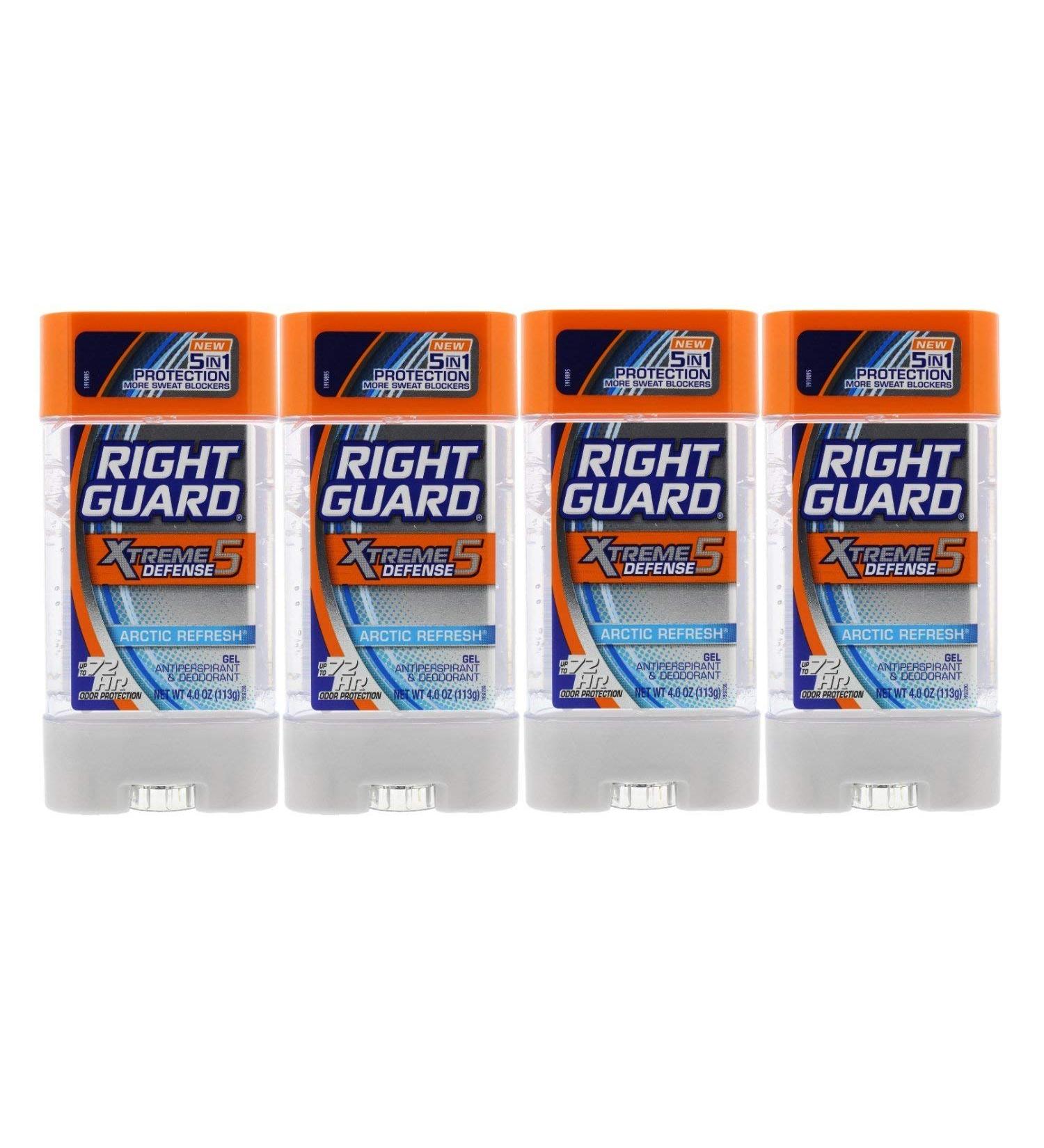 Right Guard Total Defense 5 Power Gel Antiperspirant & Deodorant - Arctic Refresh 4 oz 4 Pack | Buy Internationally - Buy Online on GoSupps.com