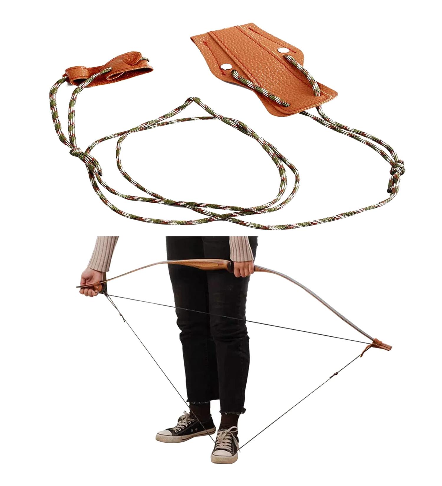 SOPOGER Archery Recurve Bow Stringer Tool - Longbow Limbsaver String Protective Accessory in Brown - Buy Online on GoSupps.com