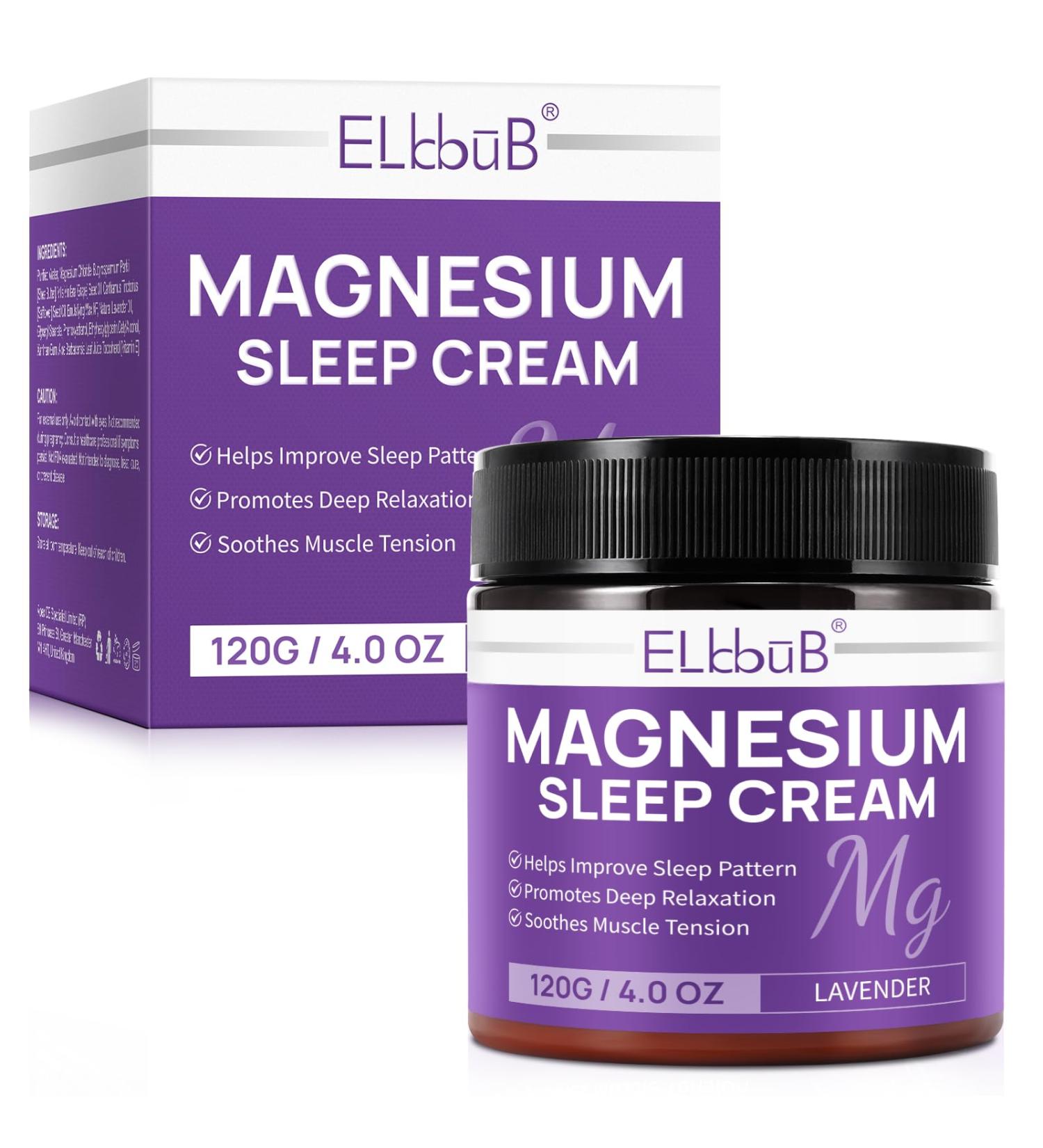 Magnesium Cream for Sleep - Enriched with Almond Oil Lavender and Vitamin E for Deep Relaxation - Natural Magnesium Lotion for Skin Nourishment and Quick Absorption - Lavender 4 Fl Oz (Pack of 1) - Buy Online on GoSupps.com