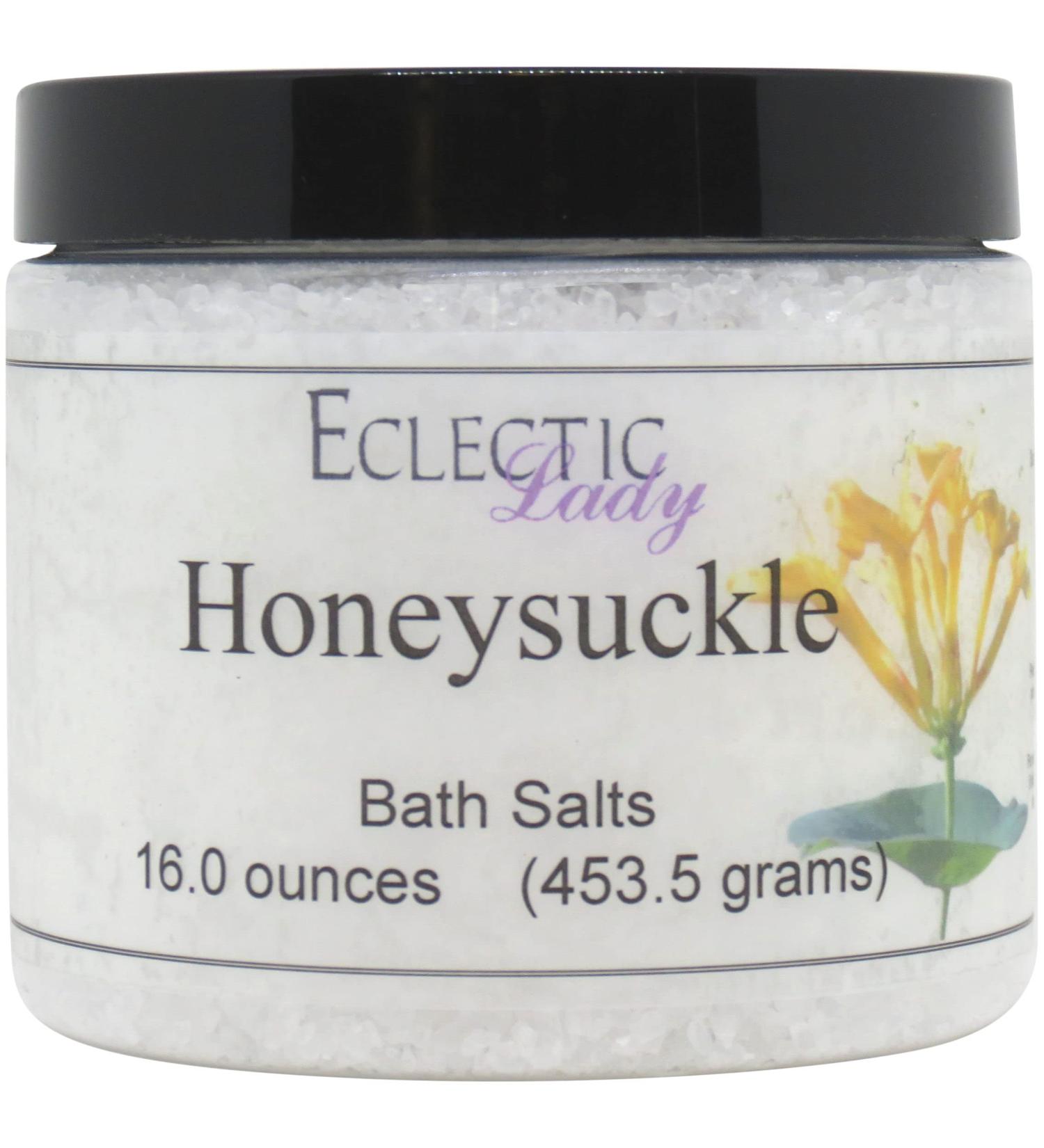 Honeysuckle Bath Salts 16 oz by Eclectic Lady - Soothing and Refreshing - Buy Online on GoSupps.com