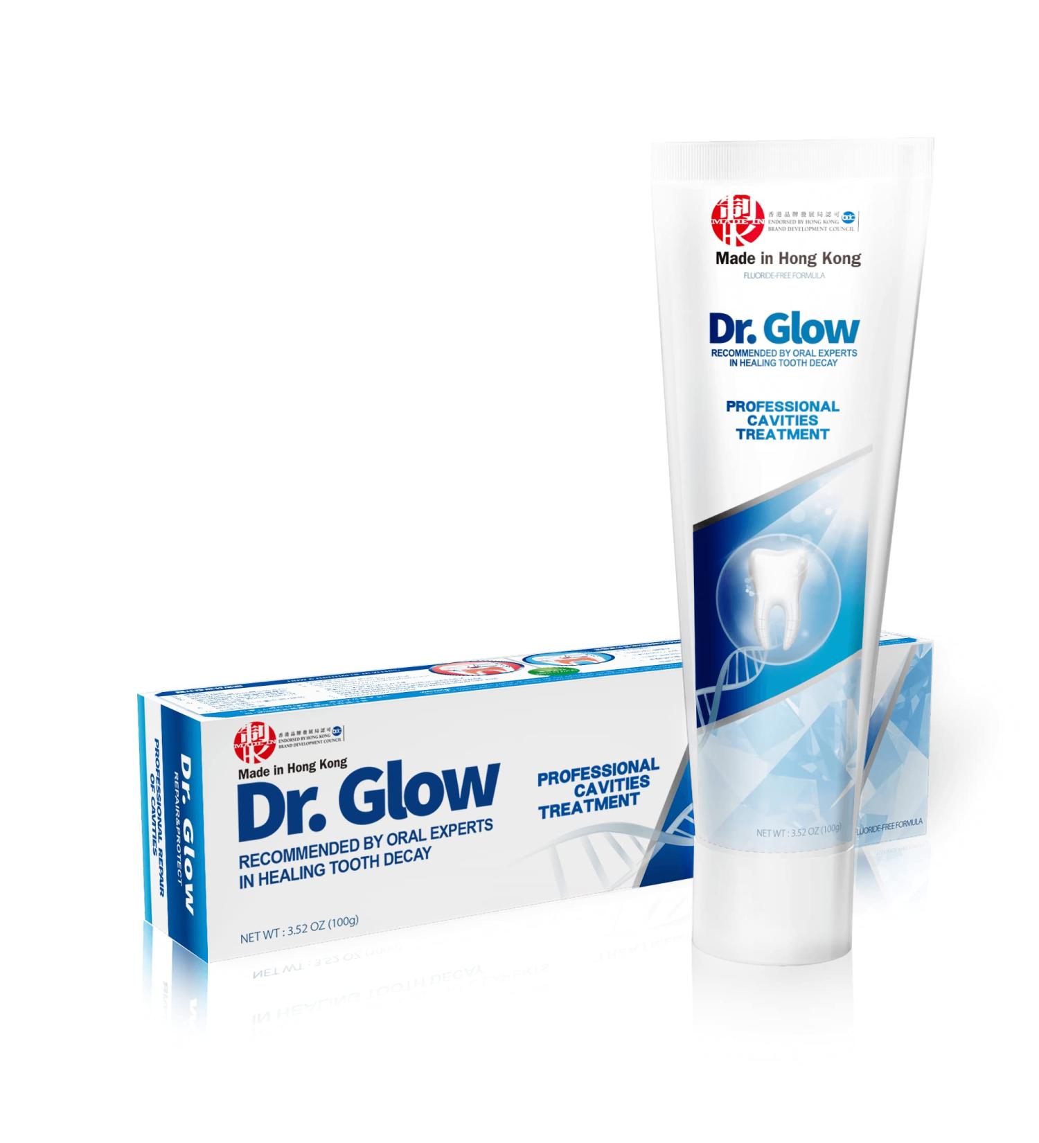 Dr. Glow Adult Cavity Repair Toothpaste | Fluoride-free Enamel Remineralizing Minty Toothpaste for Decay Reversal | Hydroxyapatite Formula | 3.52oz - Buy Online on GoSupps.com