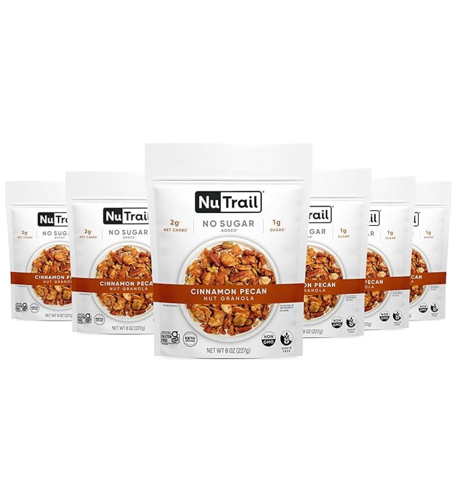 NuTrail Nut Granola Cereal  Cinnamon Pecan  No Sugar Added  Gluten Free  Grain Free  Keto  Low Carb  Healthy Breakfast Cereal 8 Ounce (Pack of 6) - Buy Online on GoSupps.com