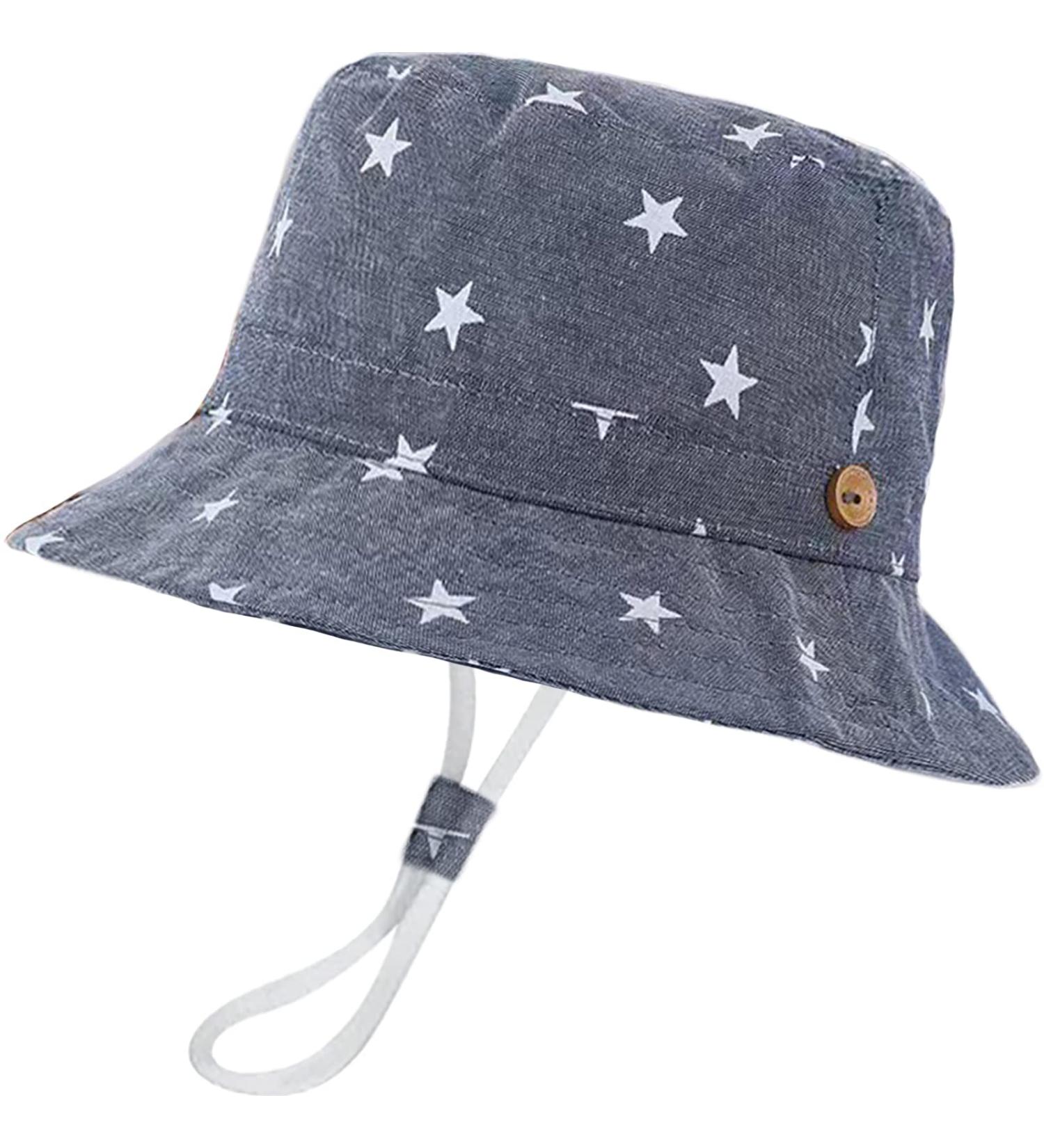 XYIYI Kids Bucket Hat - Adjustable, Breathable Sun Hat for Boys & Girls 12-24 Months - Star Denim | Beach Ready - Buy Online on GoSupps.com