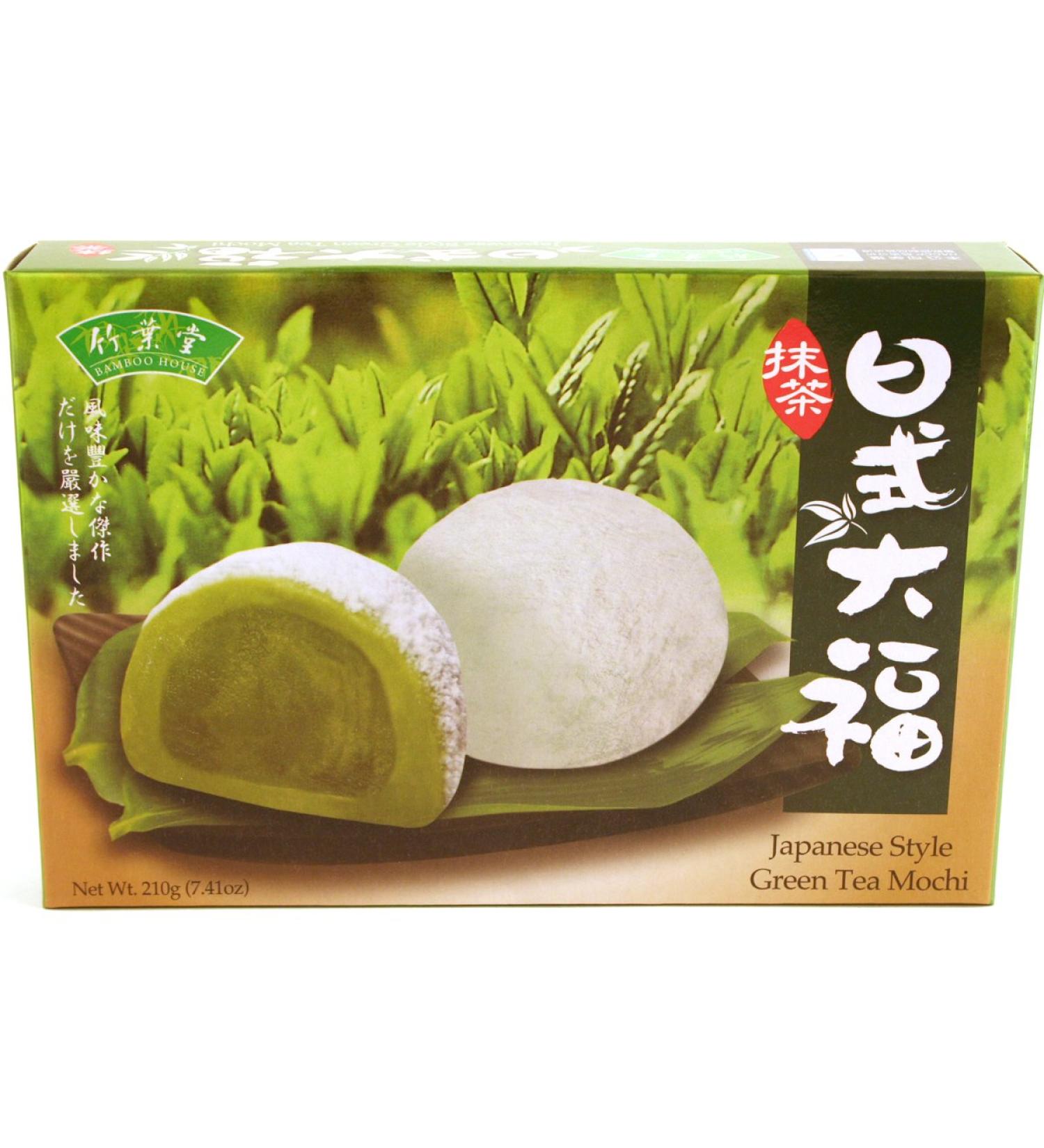 Bamboo House Japanese Style Mochi (Daifuku) - Matcha (Green Tea) 210g/Japanese Style Green Tea Mochi - 210 g/7.41 oz
