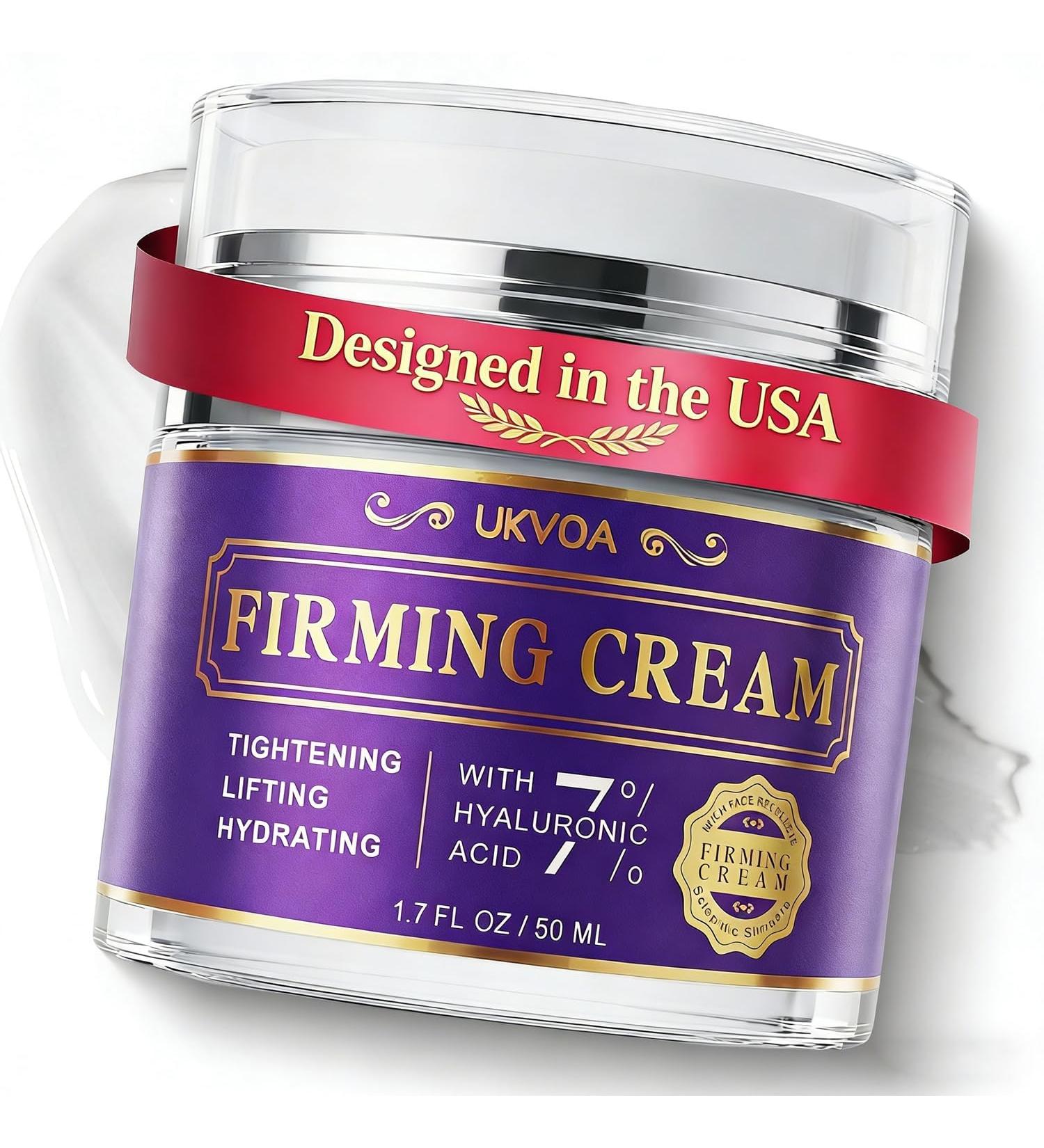 Firming Face & Neck Cream - 7% Hyaluronic Acid & Retinol - Anti-Aging Collagen Moisturizer for Mature Women Day & Night Formula 1.7 oz 1.7 Fl Oz (Pack of 1) - Buy Online on GoSupps.com