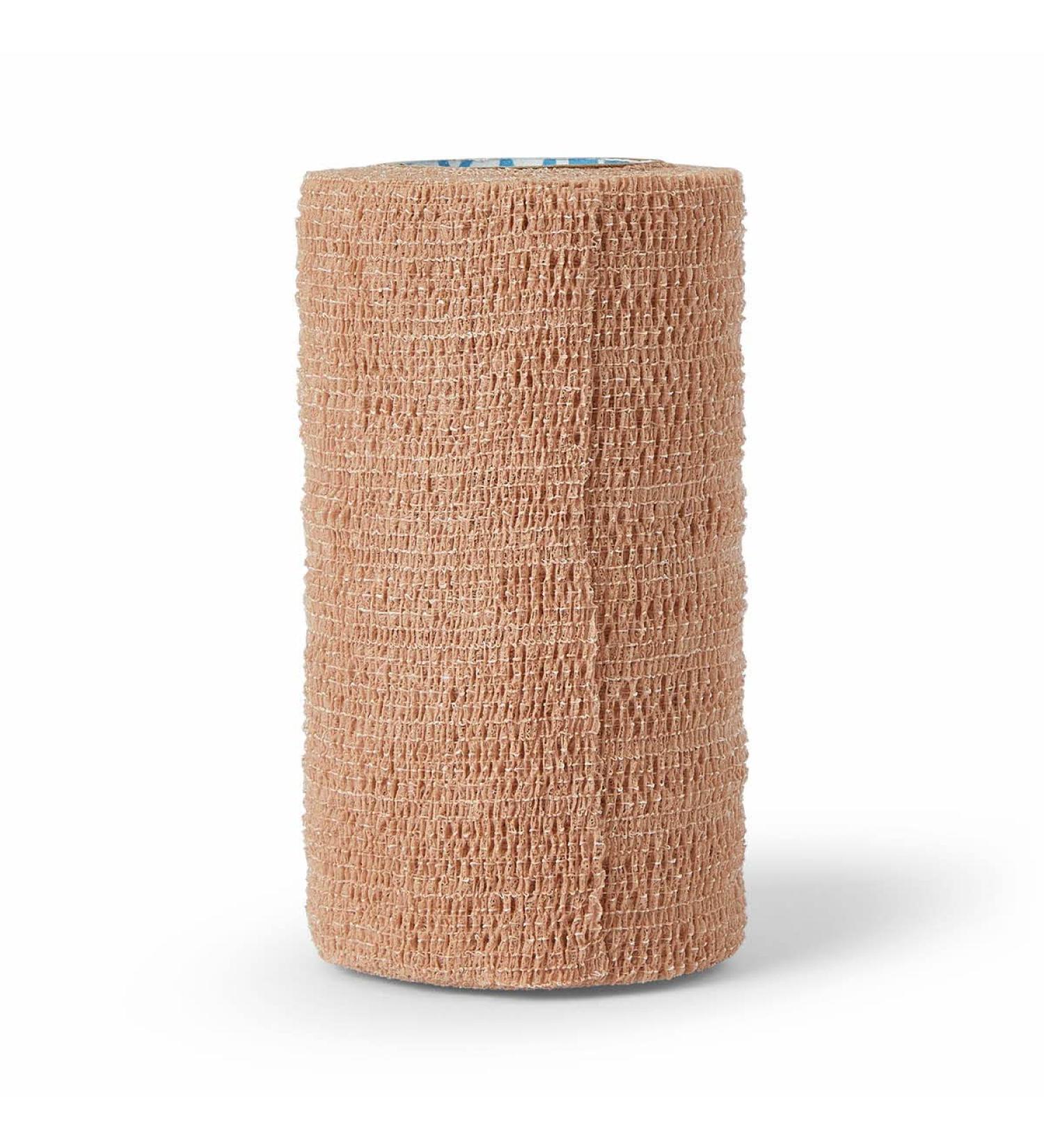 Medline Sterile Co-Flex Self Adherent Cohesive Wrap Bandages - 4x5 Yards Tan (20 Count) - Latex-Free International Shipping Available - Buy Online on GoSupps.com