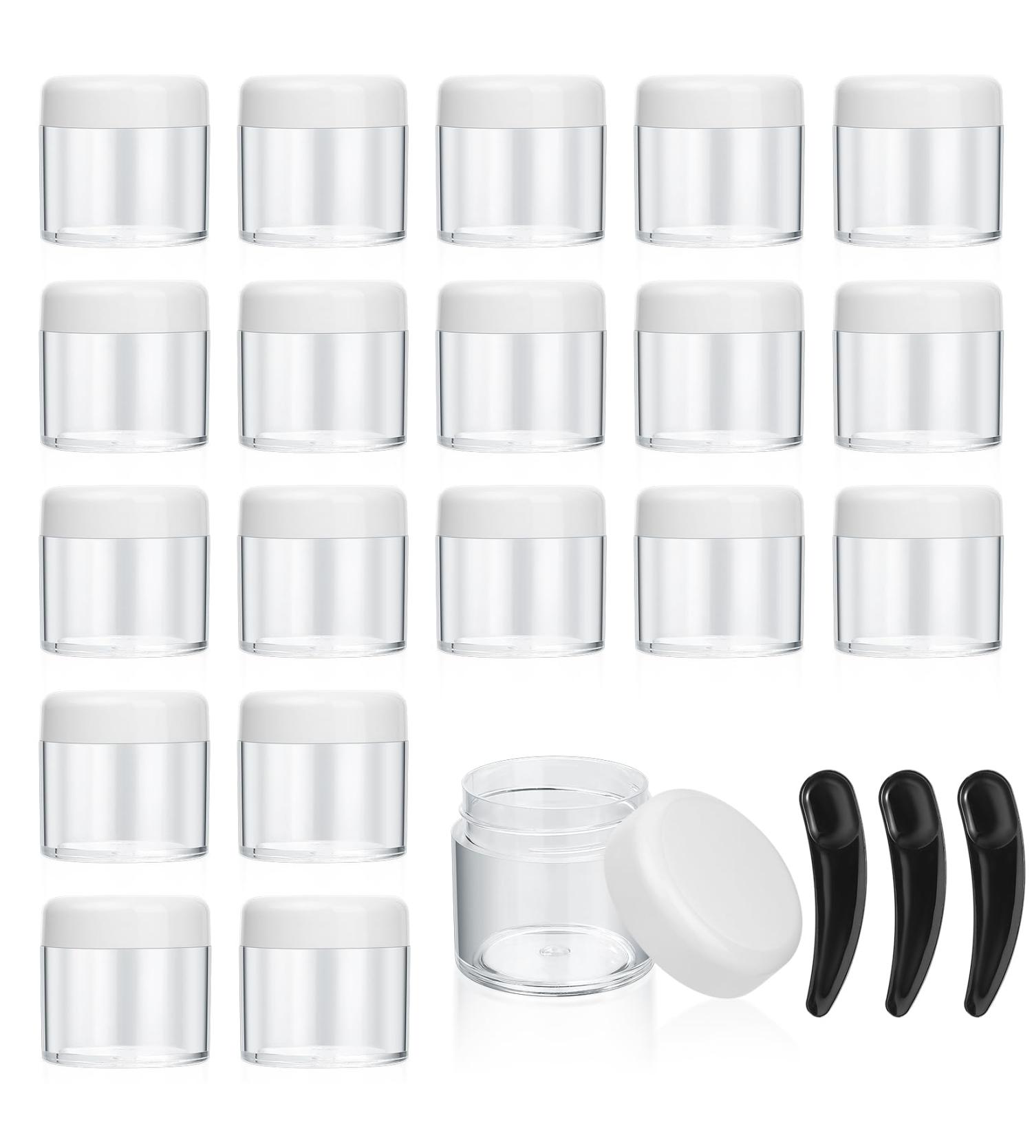 20 Pack 40ml Empty Cream Cans - Transparent Plastic Cosmetic Containers with Mini Partitions for Lip Balm | International Shipping Available - Buy Online on GoSupps.com