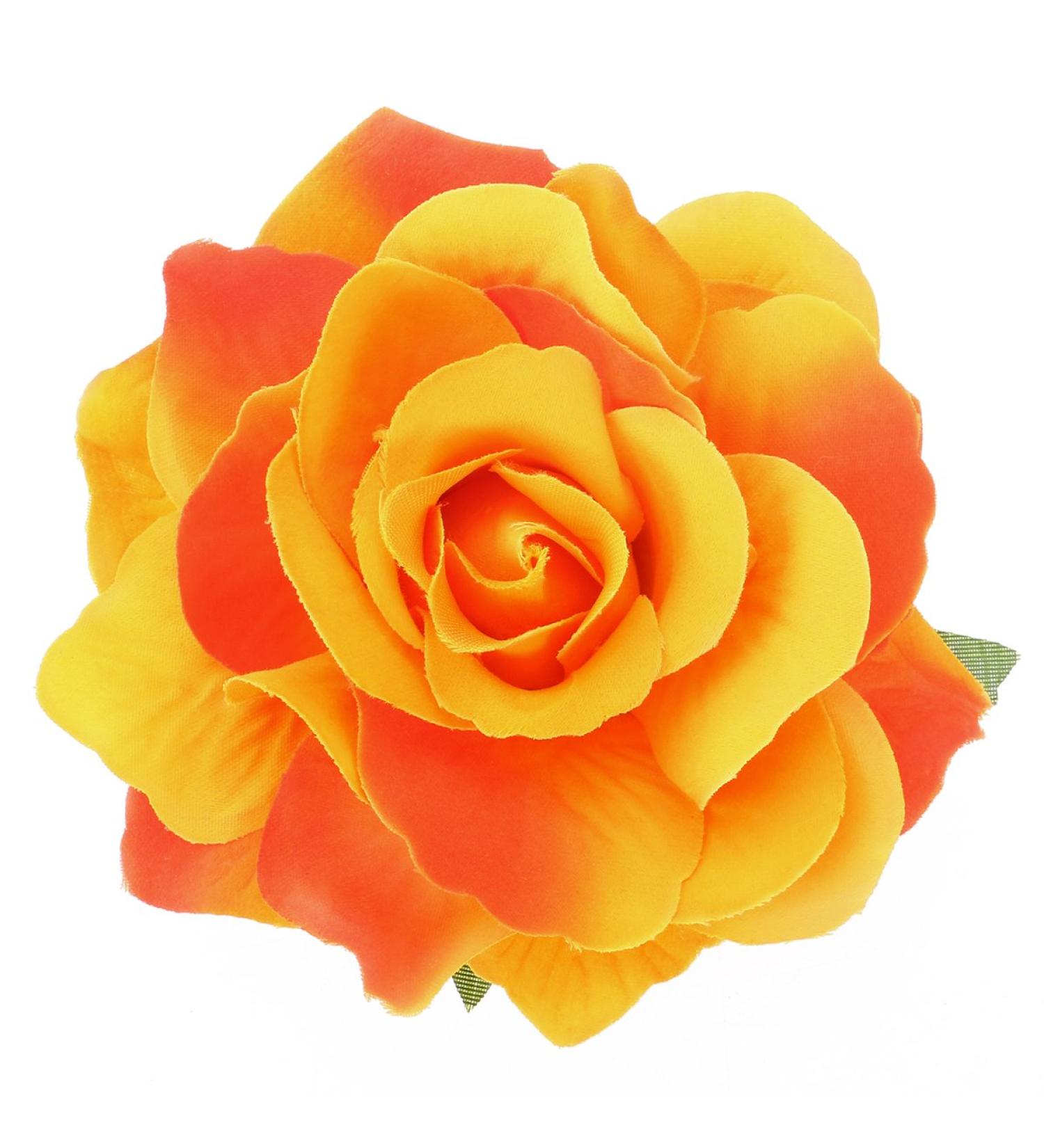 2 in 1 Large Orange Artificial Rose Hairpin & Hair Clips Brooch for Women's Party | Shop Internationally - Buy Online on GoSupps.com