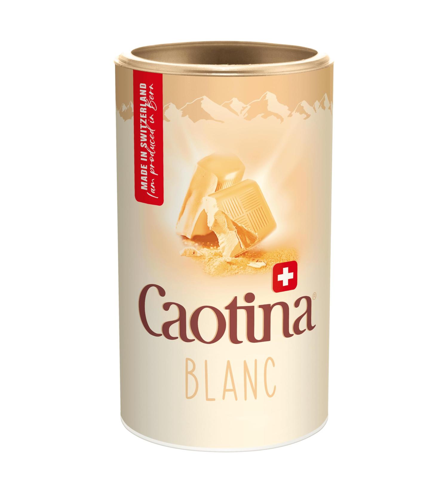 Caotina Blanc White Drinking Chocolate - Premium Swiss Cocoa Powder for Hot Chocolate (500g) - Sustainable & Certified - Buy Online on GoSupps.com