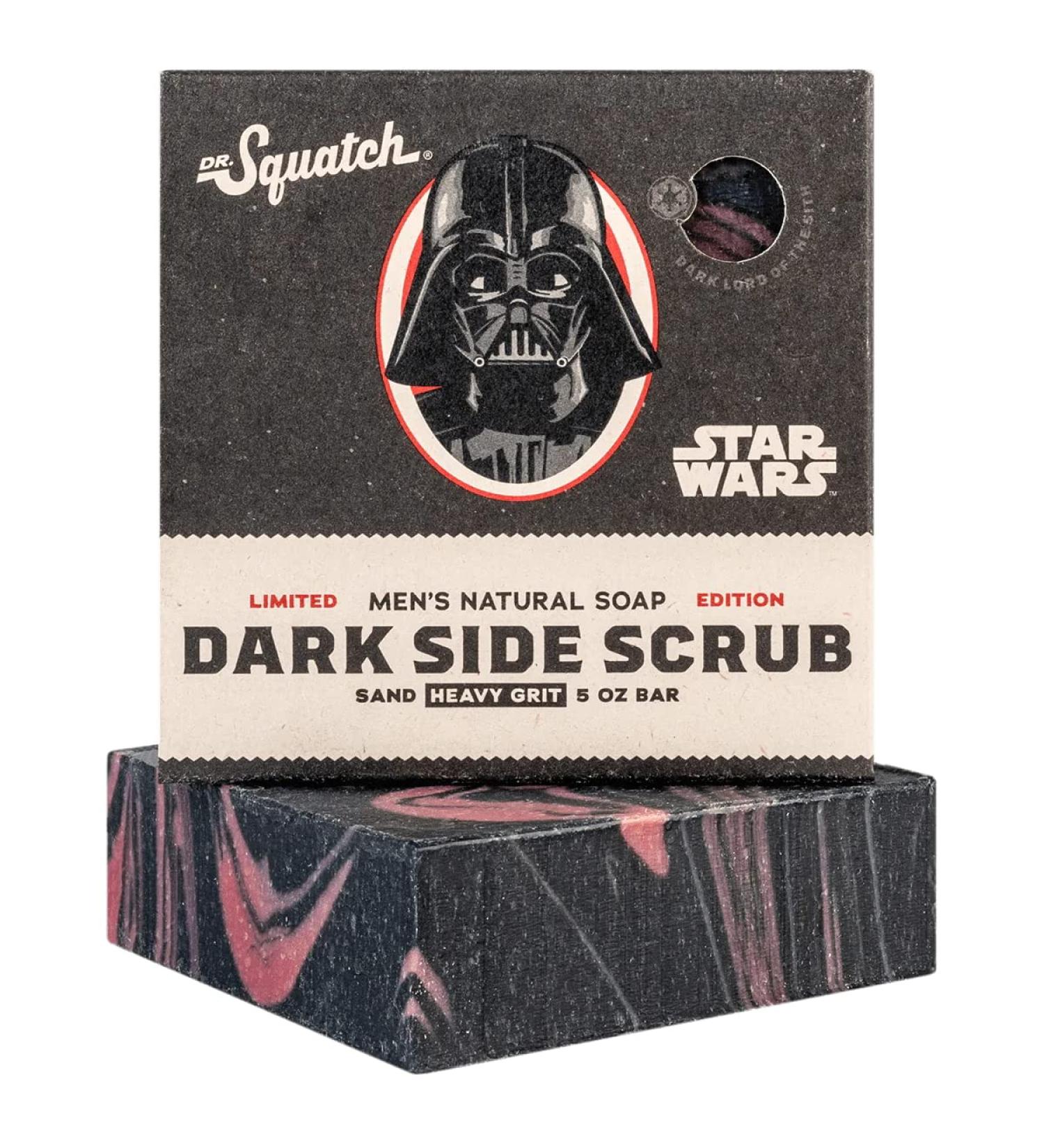 Dr. Squatch Mens Starwars Dark Side Scrub Soap Limited ! - Natural Exfoliating Soap Bar for Men with Charcoal Sand and Coconut Oil Bar Handmade in USA - Buy Online on GoSupps.com