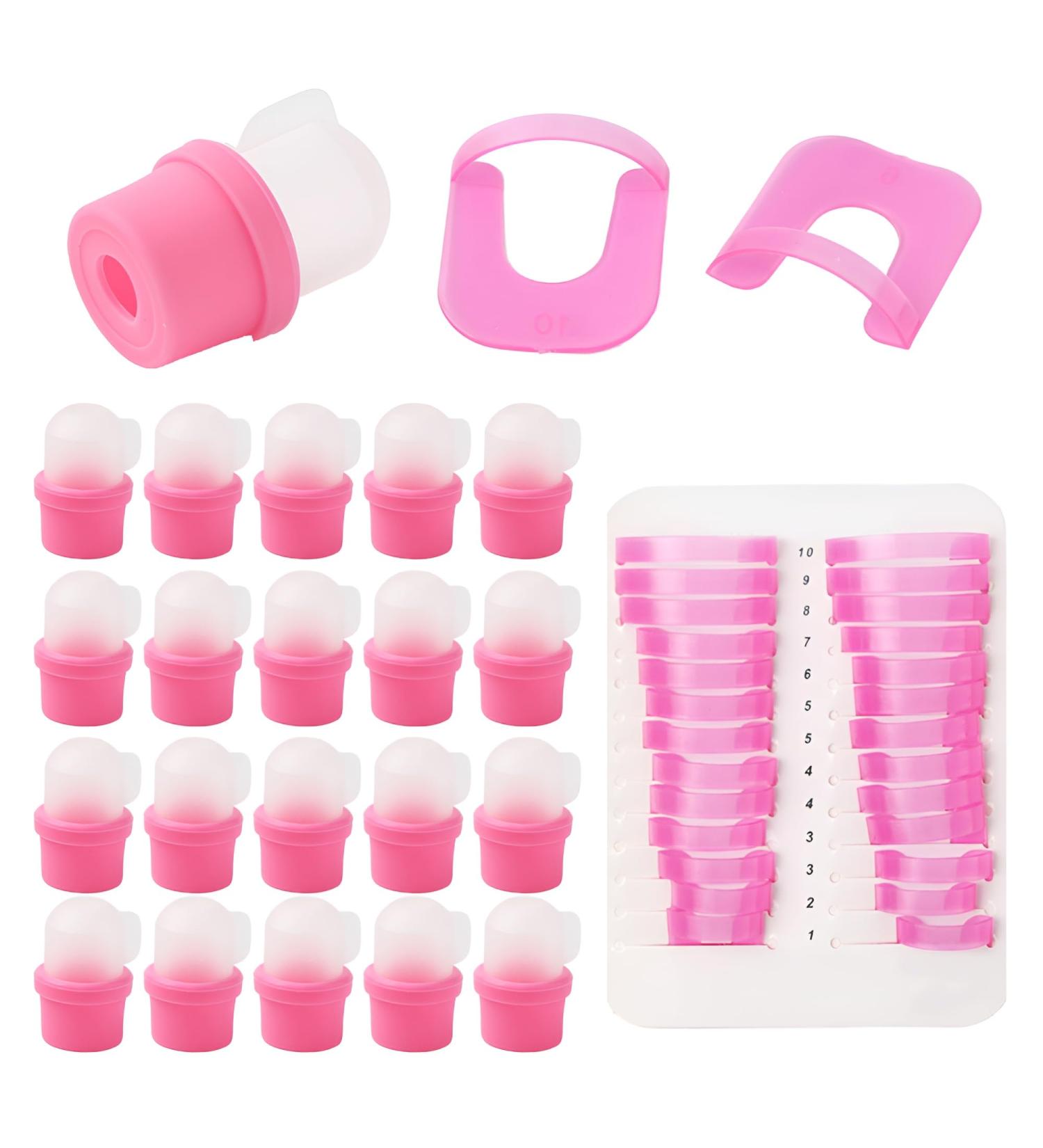 Ximimark 46pcs Nail Guard Kit | U-Curve Spill-Proof Protectors & 10pcs Nail Gel Soaker Caps | Salon-Grade Nail Care Tool for Home Use | International Shipping Available - Buy Online on GoSupps.com